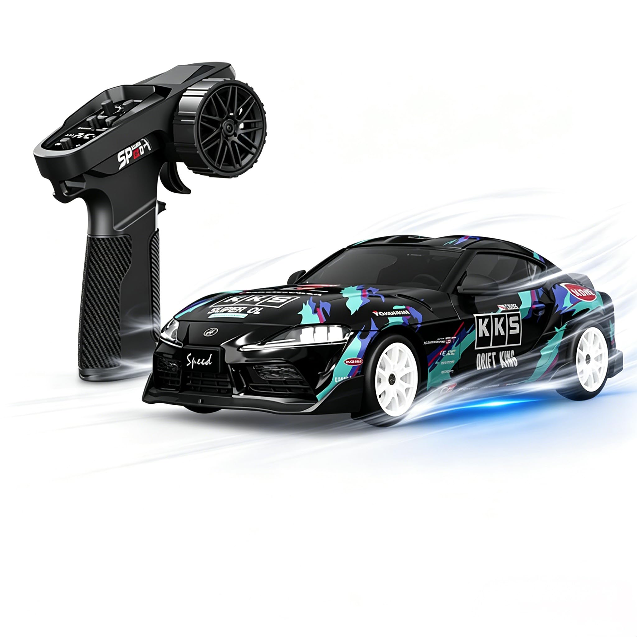 Amazon.co.jp: HSTAR 1:24ドリフトカー D24 4WD ジャイロ感度調整 25KM