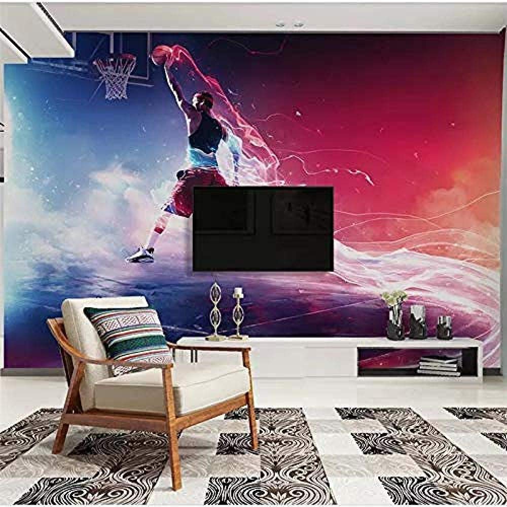 Carta da parati personalizzata Cool Basketball Dunk Sfondo Carta da parati murale Carta da parati pe Carta da parati fotomurali poster murale Soggiorno camera letto minimalista tv sfondo-350cm×256cm