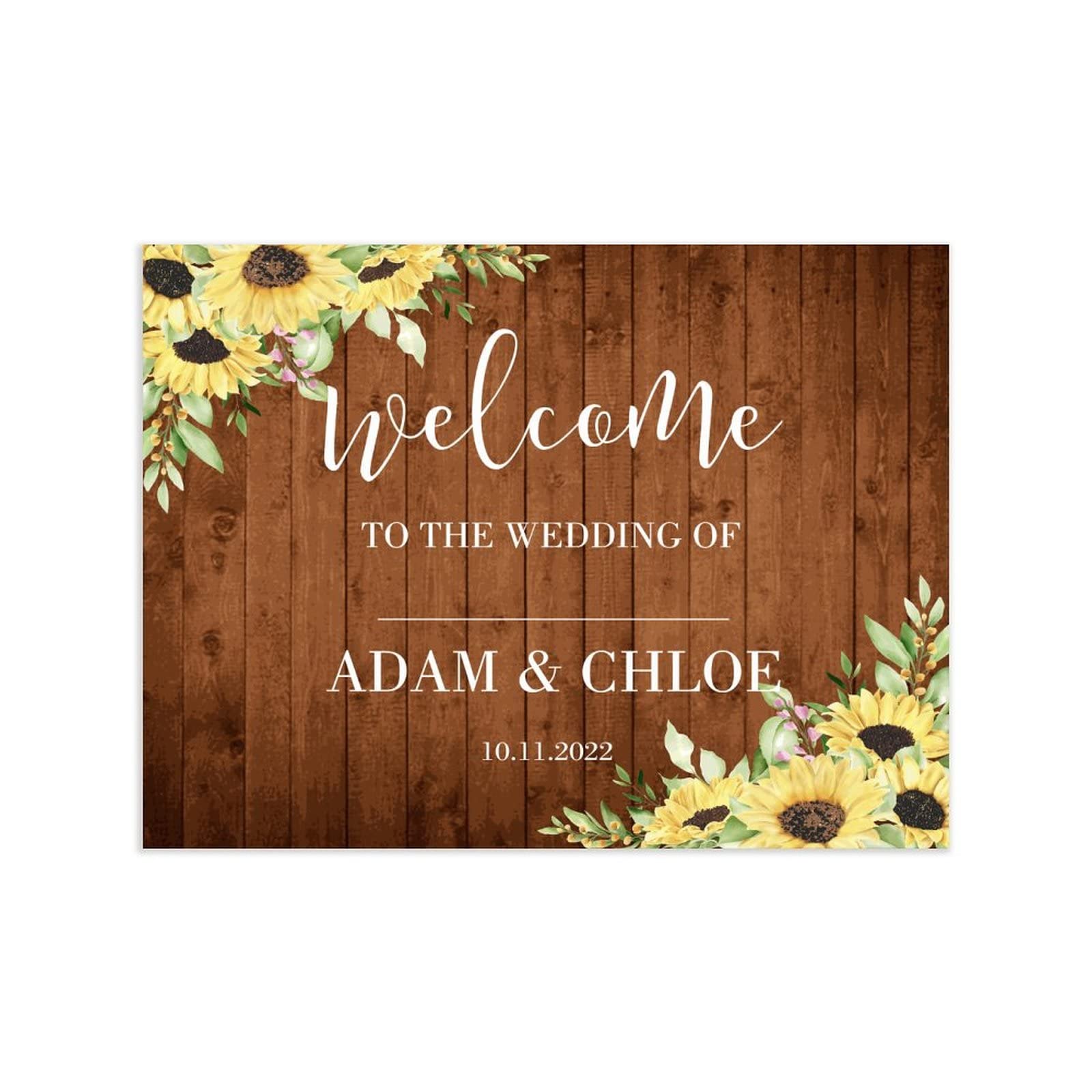 Spersonalizowany znak powitalny ślubny 'Welcome to The Wedding of Wood' znak ślubny vintage niestandardowe nazwisko inicjały dekoracja drewniany znak przyjęcie weselne plakat na ceremonię zaręczyny
