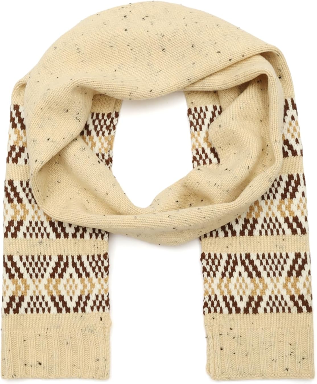 Frye Women's Tweed Fair Isle Scarf, Stylish & Warm Fashion Accessory, Ideal for Cold Weather