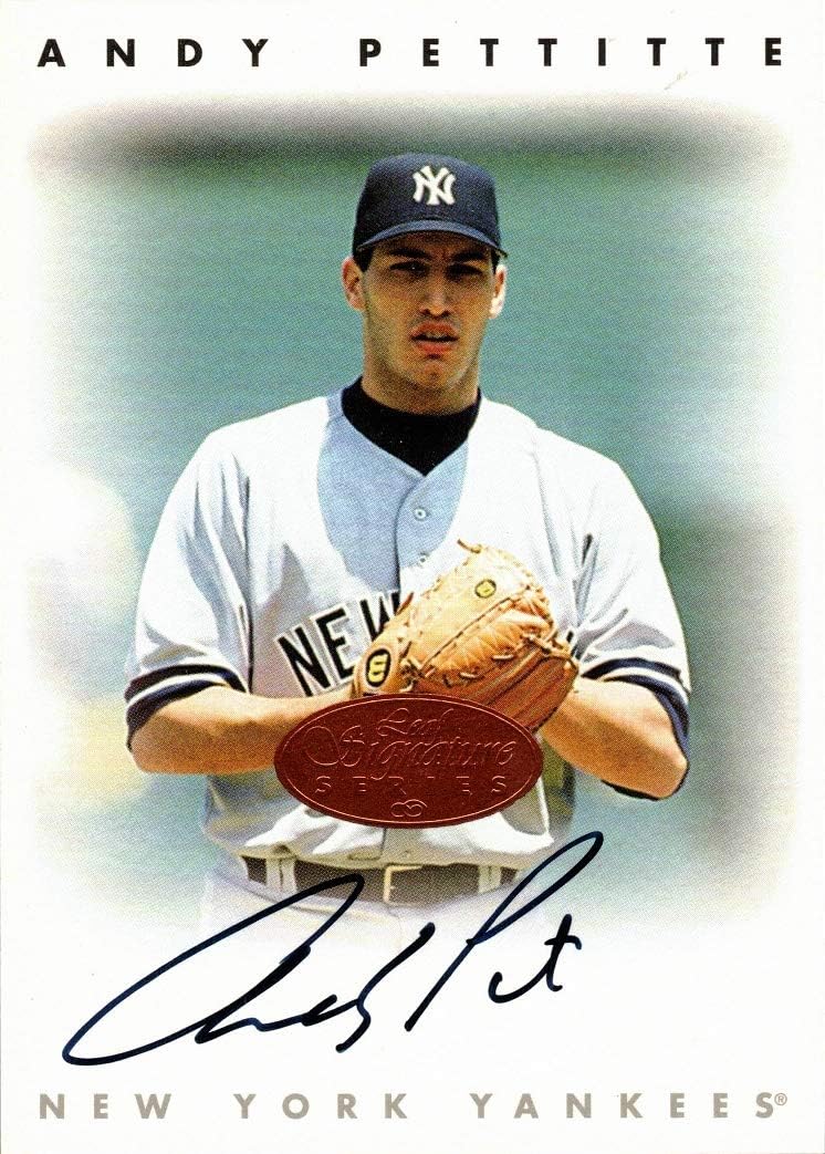 1996 Leaf Signature Series Bronze Andy Pettitte Autograph Baseball Card