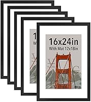 Vista 164 de VCK Paquete de 2 portarretratos de 8 x 10 pulgadas, roble natural, madera de alta gama con vidrio templado, para fotos de 5 x 7 pulgadas
