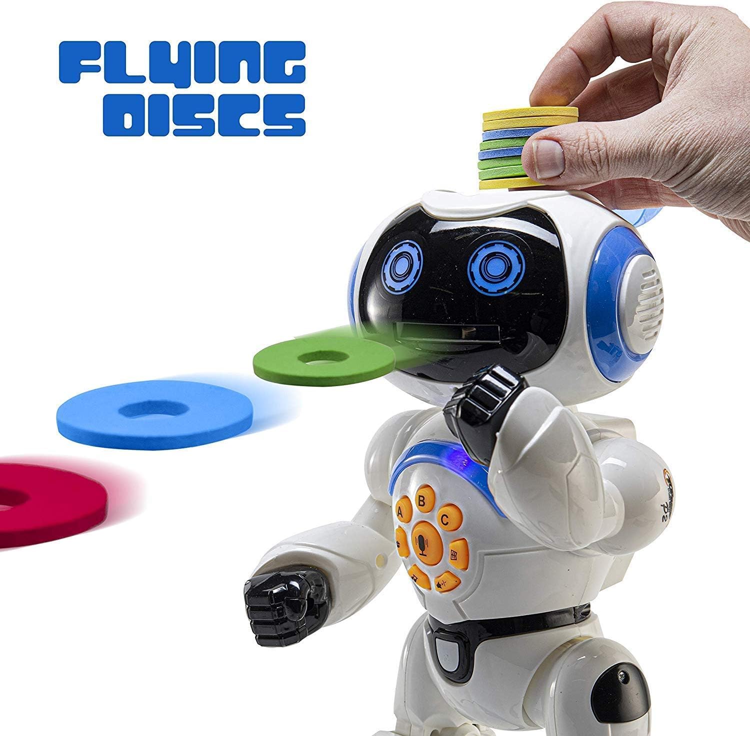 Generico Interaktywny pilot zdalnego sterowania Robot Maxi Pilot Zdalne chodzenie Taniec Mówiący Dyski Dyski Opowiadanie Historii Programowalny Nagrywanie i powtarzanie głosu Maxi Robot z pilotem