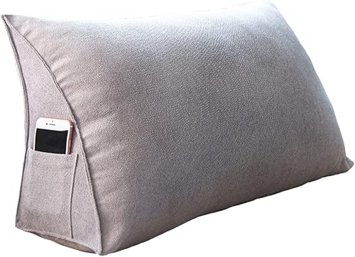 Almohada de cuña para sofá o cama, almohada de embarazo para dormir, almohadas de lectura para sentarse en la cama para adultos, funda lavable,