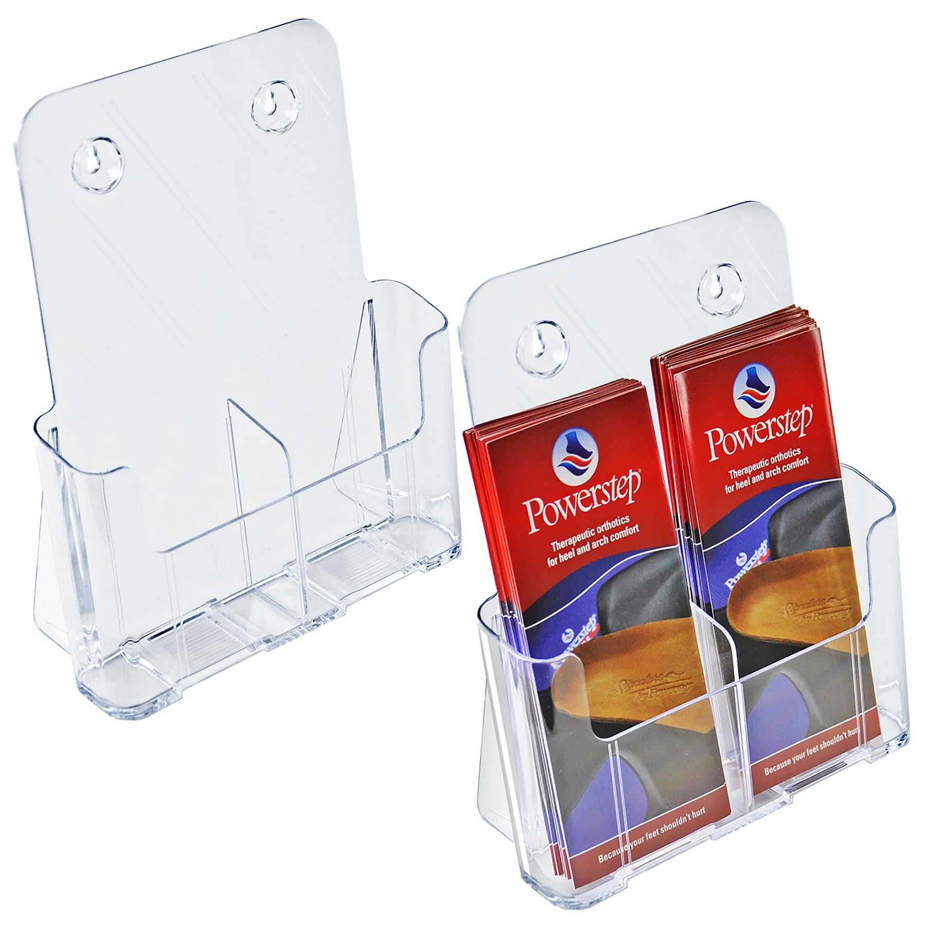 Azar Displays 252386Soporte de folleto Lateral con 2 Bolsillos Plegables