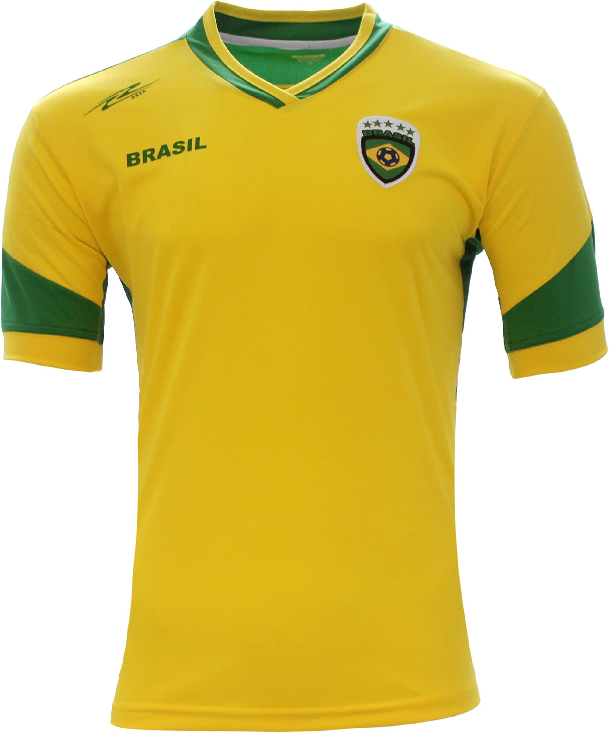 ARZA Brasil New Soccer Jersey Yellow/Green 100% Polyester