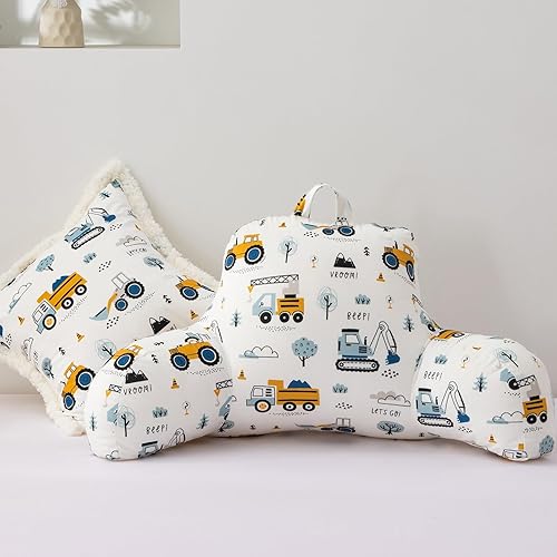 Miniatura 51 de A Nice Night Almohada de descanso para la espalda de los niños para leer y ver la televisión, almohada de descanso para descansar con cómodo apoyo