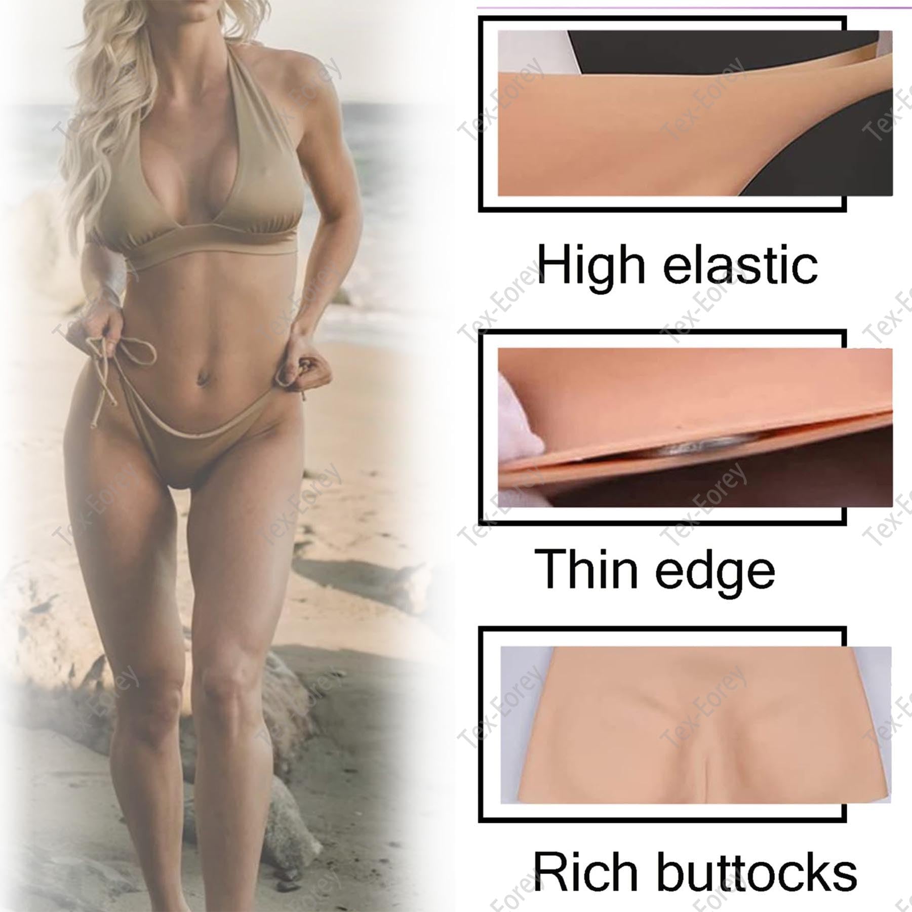 Silikonowe Realistyczne Majtki Z Pośladkami Spodnie Fake Ass Big Hip Enhancer Ukrywanie Bokserek Gaff Do Cosplayu Crossdressera