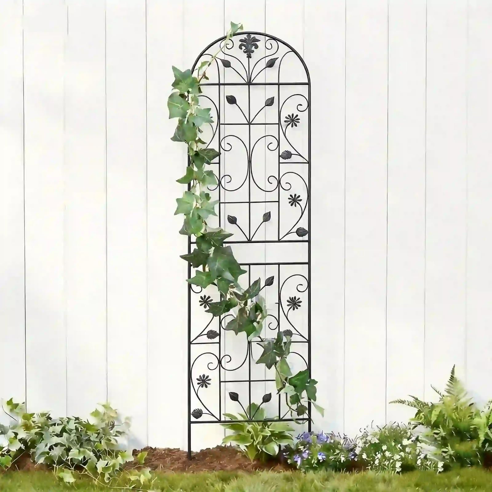 Traliccio per piante rampicanti all'aperto, supporto per clematidi, cetrioli, rose, recinzione da giardino, arco decorativo per cortili, durevole