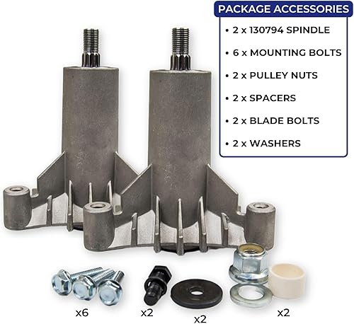 Miniatura 4 de Jeremywell Conjunto de husillo sustituye a la cortadora de césped Craftsman 130794 (2 piezas)