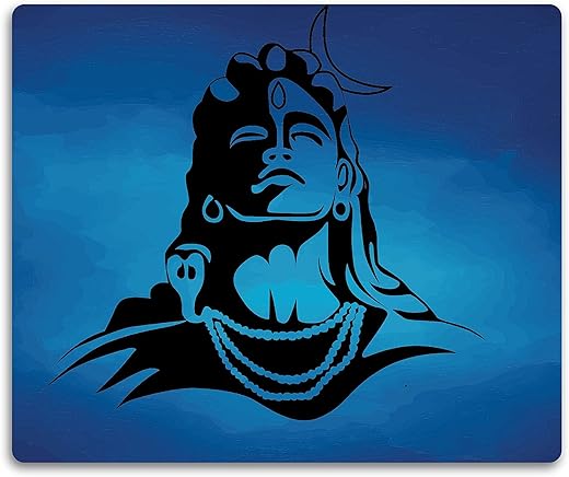 woopme® Mousepad Om Shiva Adiyogi Design Printed Rectangular Rubber Base Programming Mouse Pad for Laptops and Computers Office Gaming Boys Girls…
