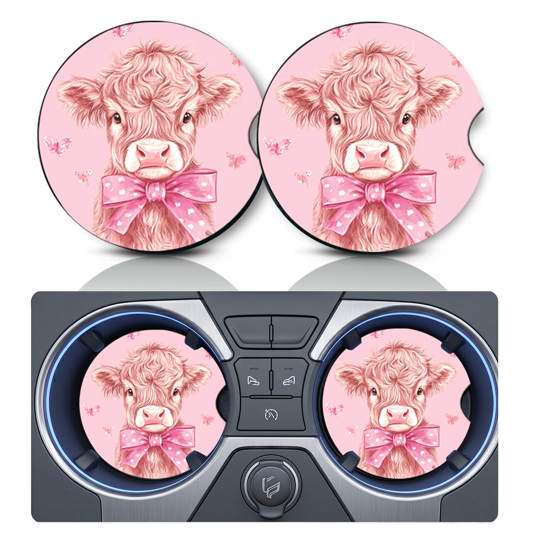 Sous-verres voiture caoutchouc pour porte-gobelet propre