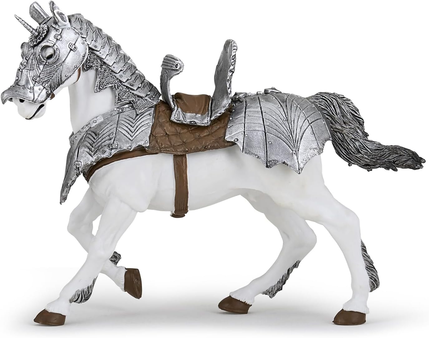 Realistic Armored Horse Figure - Ages 3+ - Fantasy & Medieval Collection - Creative Play Knights - Gift Idea Toy for Girls and Boys