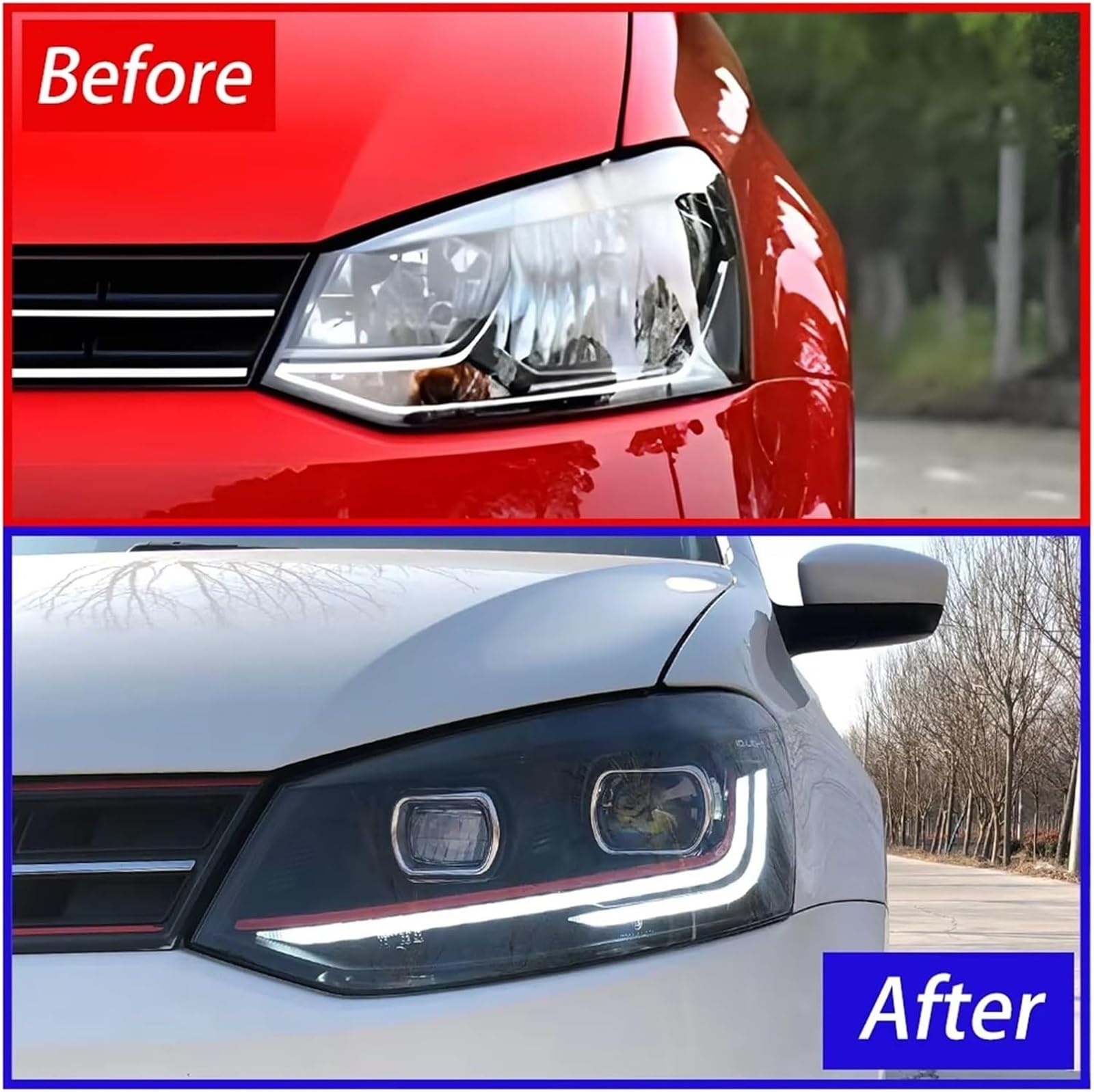 Scheinwerfer Scheinwerfer Montage für VW Für Polo 2011-2018 Auto Front Lampen
