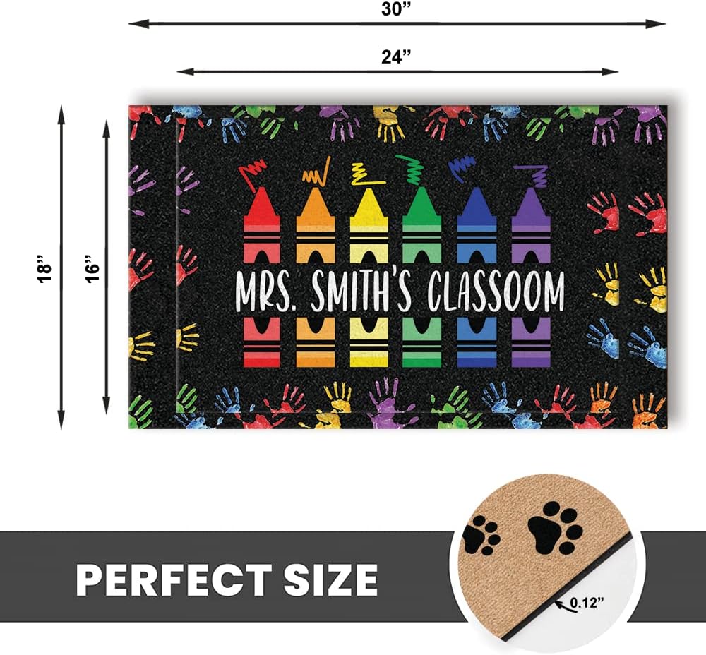 NAZENTI Fall Classroom Welcome Mat, Halloween, Teacher Rug - School Rug
