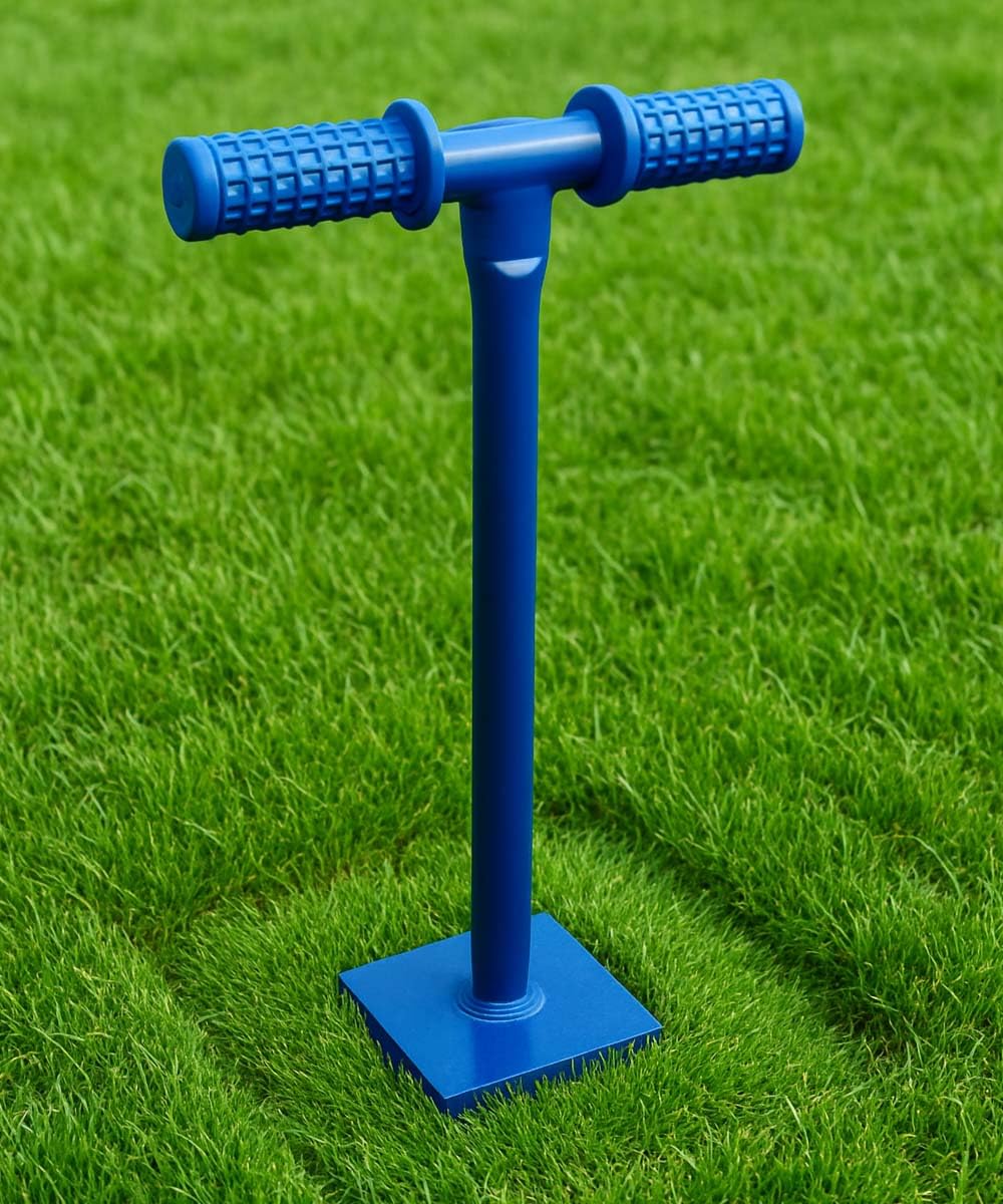Betonstampfer Erdstampfer Manueller Garten-Bodenverdichter Stampfer Bodenverdichter Platte Größe 20 x 20 cm Gewicht 11.5 Kg Höhe ca. 80cm mit T-Griff
