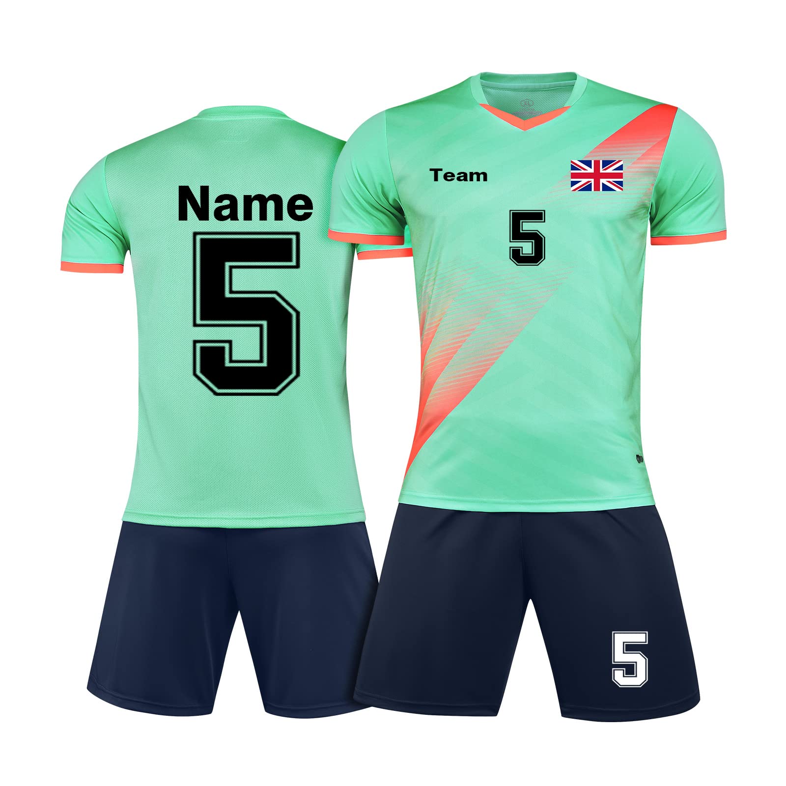 Personalised Football Kit for Kids Adult Custom Football Shirts and Shorts with Your Name Number Team Logo