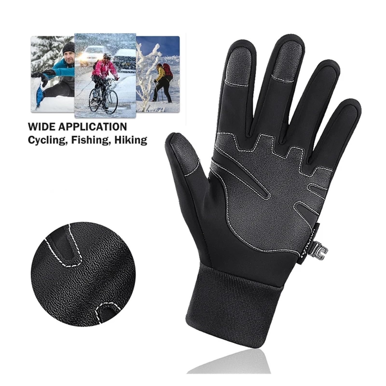 Guanti Da Ciclismo Invernali Guanti da ciclismo invernali Uomo Donna Guanti a dita intere Guanti termici Bicicletta Pesca Sport all'aria aperta Guanti da lavoro Guanti Invernali Ciclismo Uomo Donna(Bl