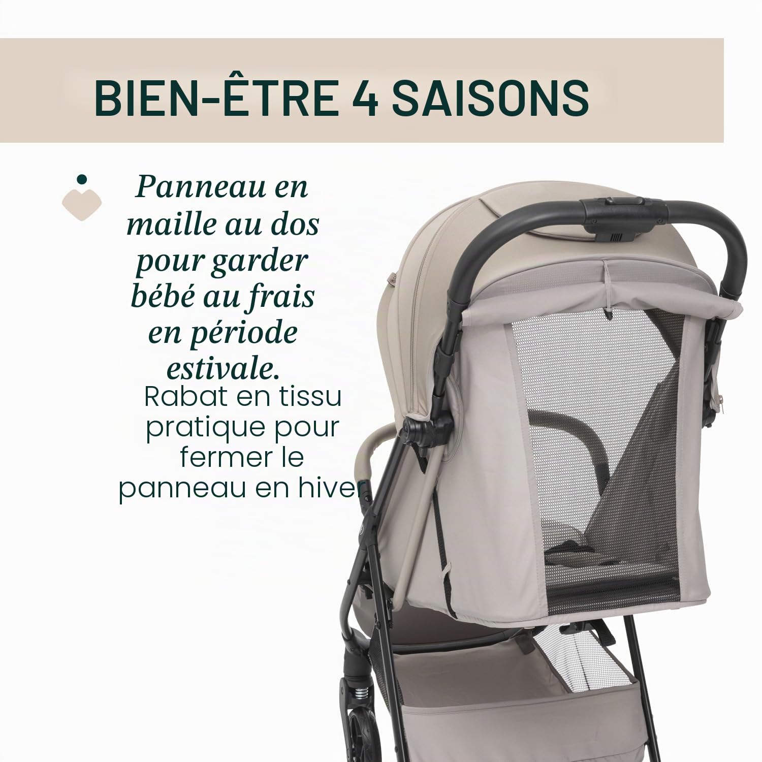 Chicco Poussette Canne Taormina, 0+ Mois - 22 Kg, Poussette Bebe Légere et Compacte, Confortable, Pliage d'une seule main, Capote Extensible avec Protection Contre la Pluie UV50+, Repose-Jambes, Beige
