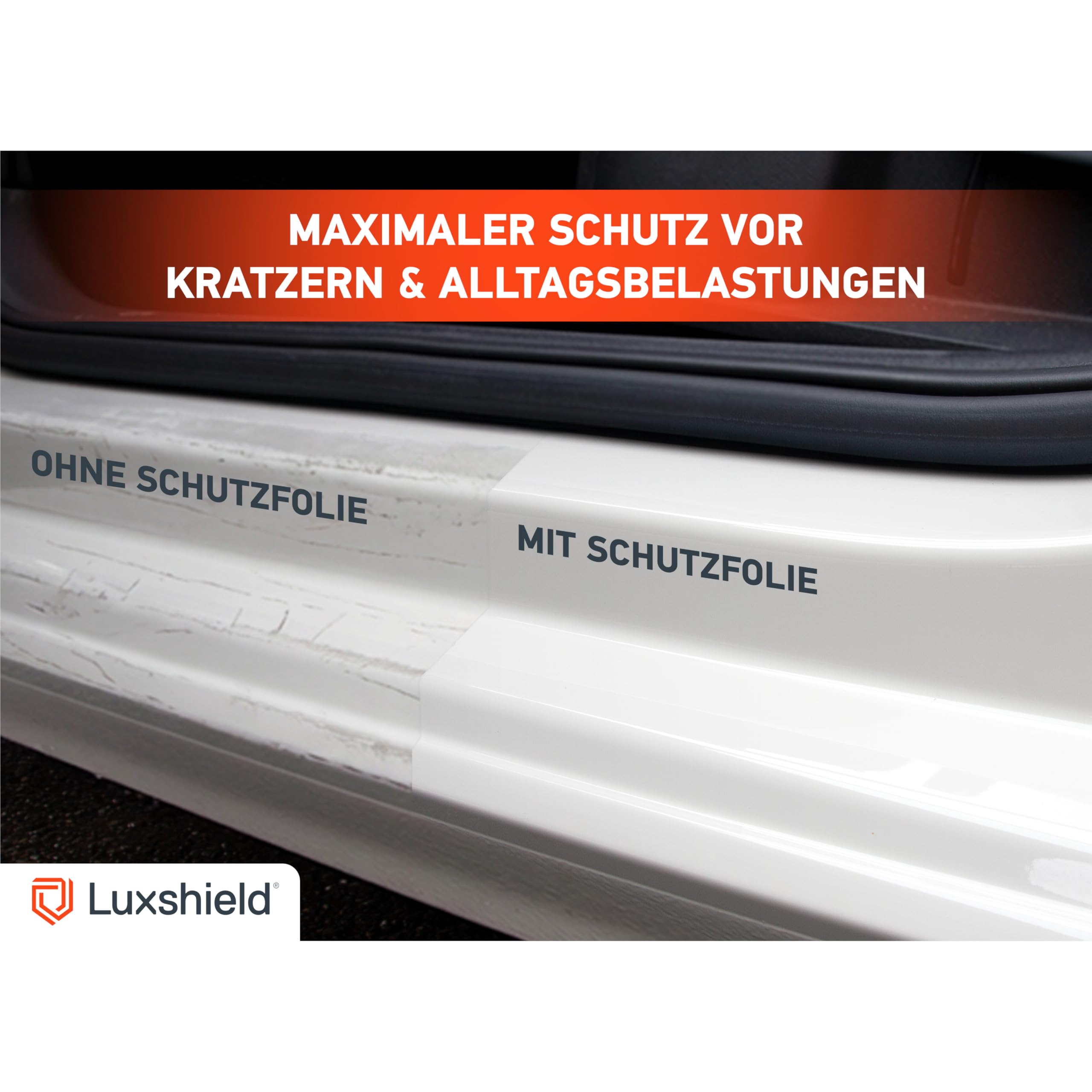 Luxshield Auto Einstiegsleisten Schutz für Opel Mokka B I 2021-2026 - Schutzfolie Autotür Zubehör Zierleisten Lackschutzfolie Carbon Schwarz
