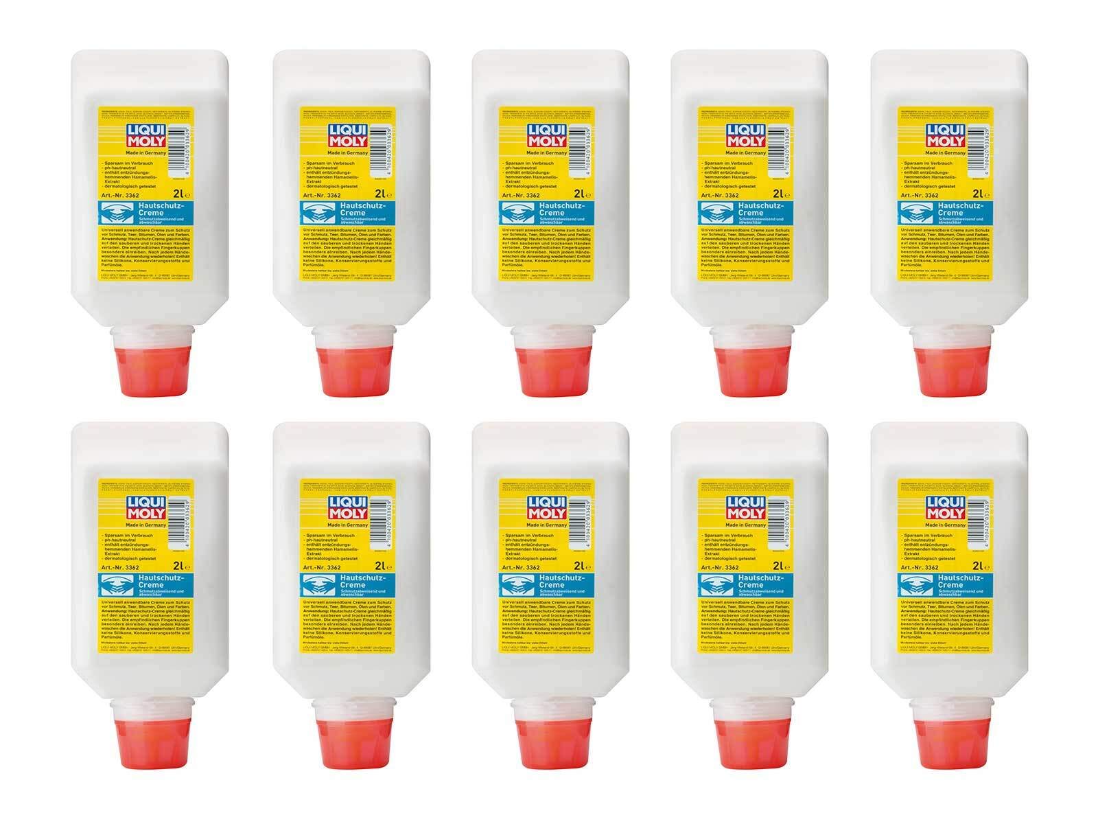 10x Original Liqui Moly 2L Hautschutz-Creme Skin Protection Cream 3362