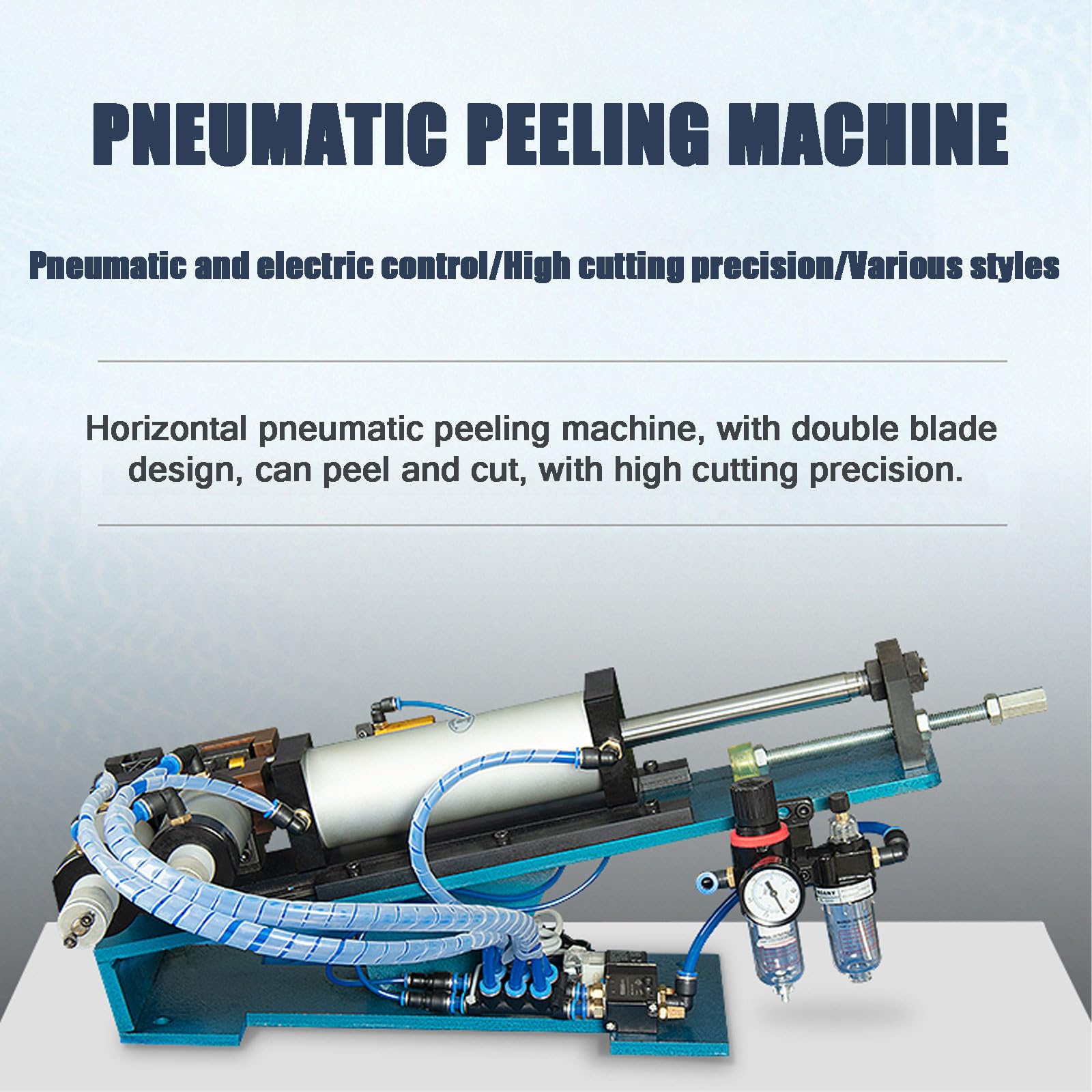 Máquina pelacables neumática, herramienta automática de doble cilindro para pelar cables electrónicos, teflón y aislados