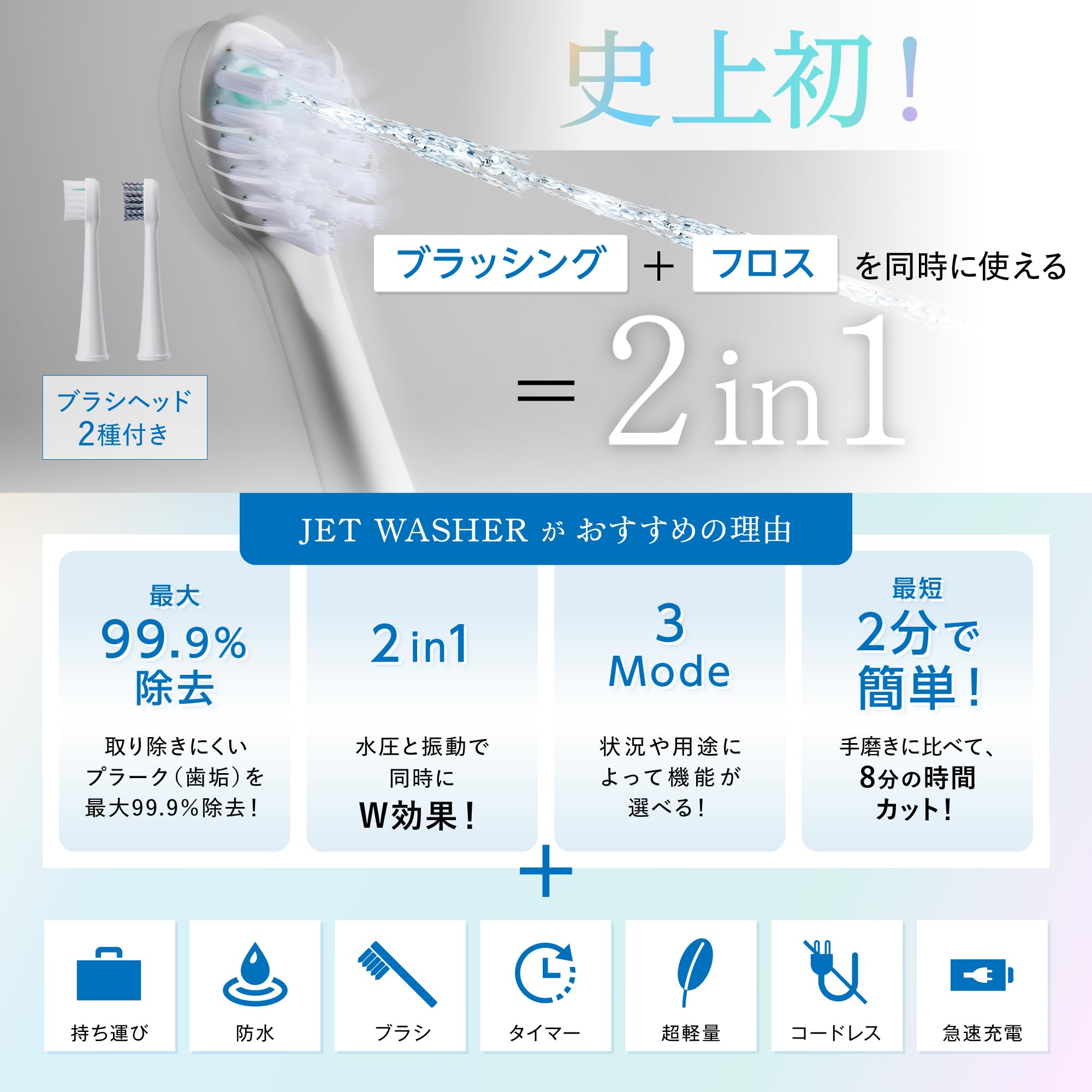 WAVEWAVE ウェーブウェーブ 電動歯ブラシ ジェット ウォッシャー 1個 Amazon.co.jp: WAVEWAVE公式 ウェーブウェーブ 電動歯ブラシ ジェット