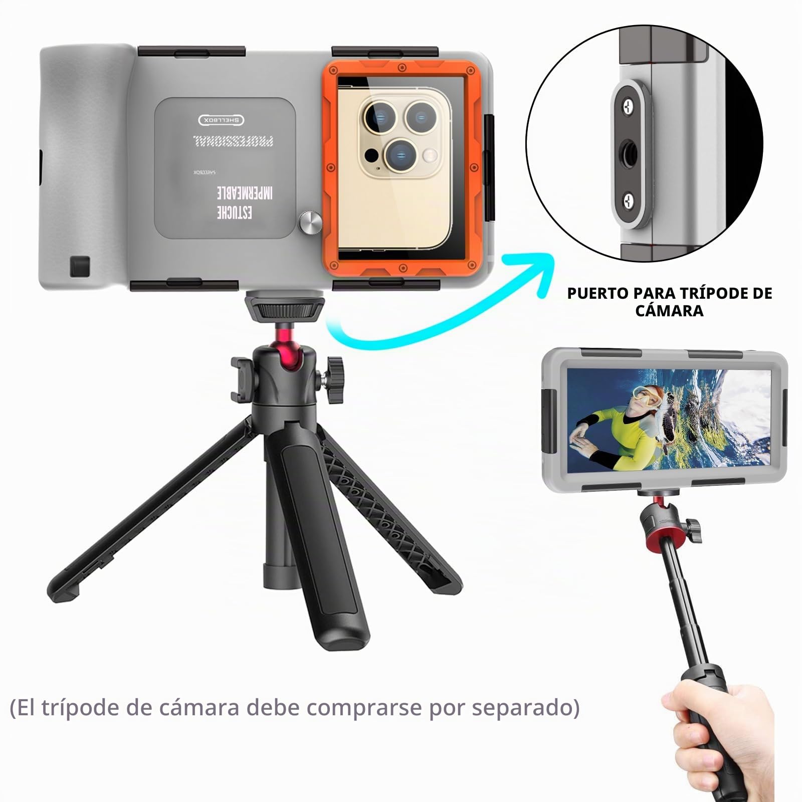 Funda Impermeable Móvil IPX8 15M Bolsa para Móvil Estanca a Prueba de Agua Compatible para iPhone 17 Pro 17 Air 17 Pro MAX 16 15 14 13 Pro MAX 16 15 14 Pro Samsung S25 S24 S23 Ultra