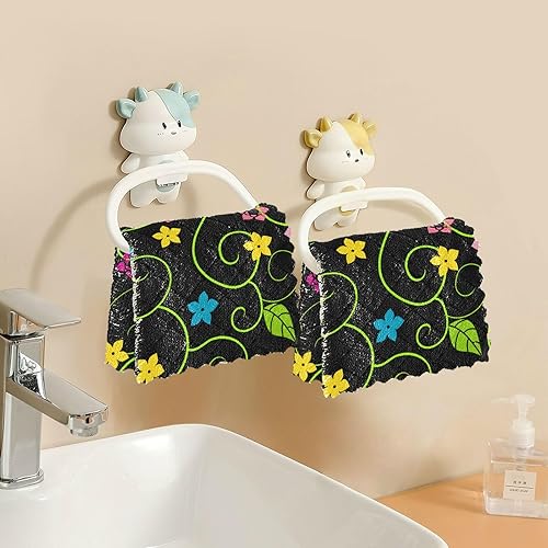 Miniatura 6 de FRODOTGV Small Wildflowers Quality Print Kitchen Microfiber Towels Absorbent 6 Pack Kitchen Accessories for Cooking for Bathroom Sink