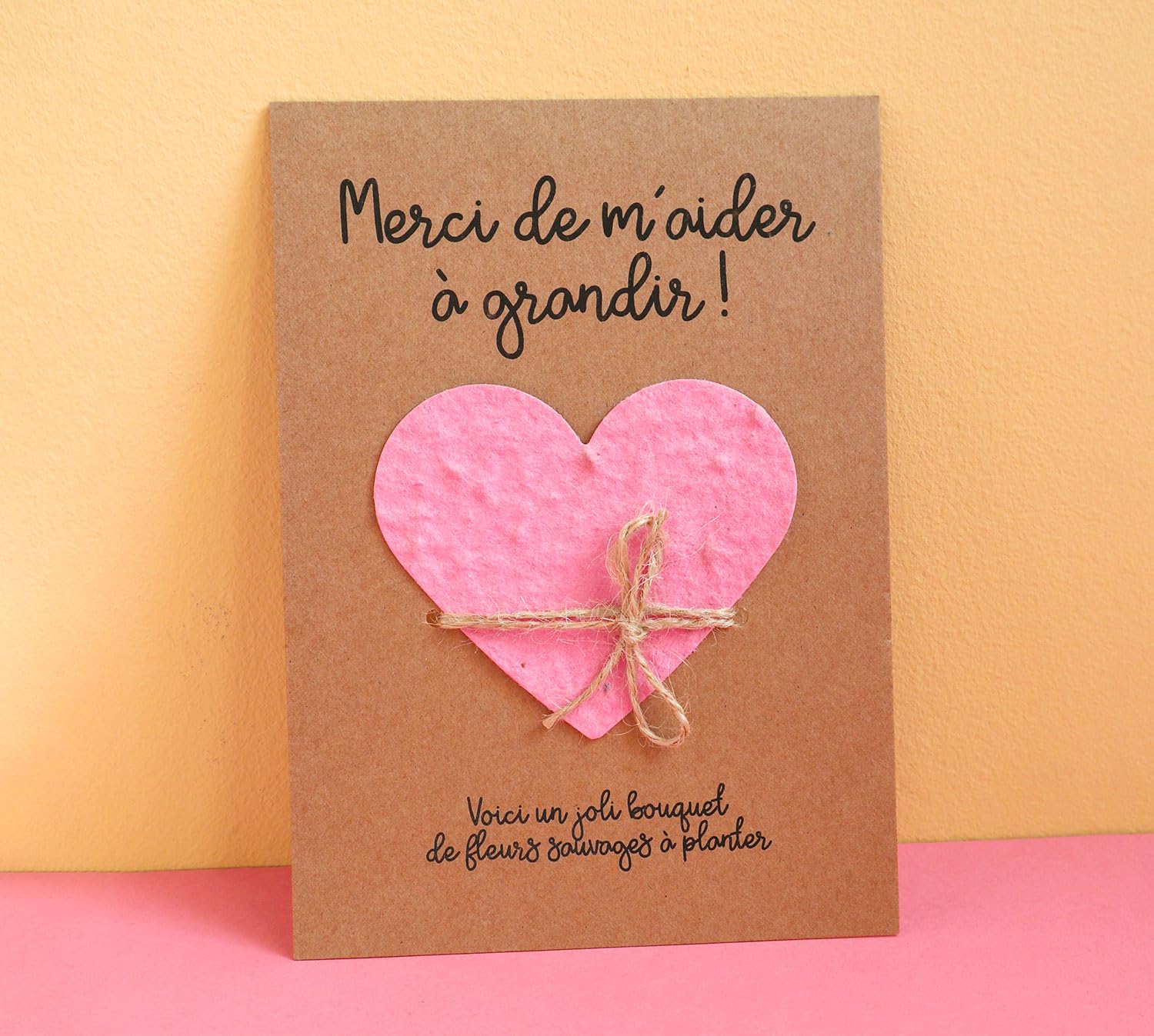 Carte cadeau nounou maîtresse ATSEM coeur à planter