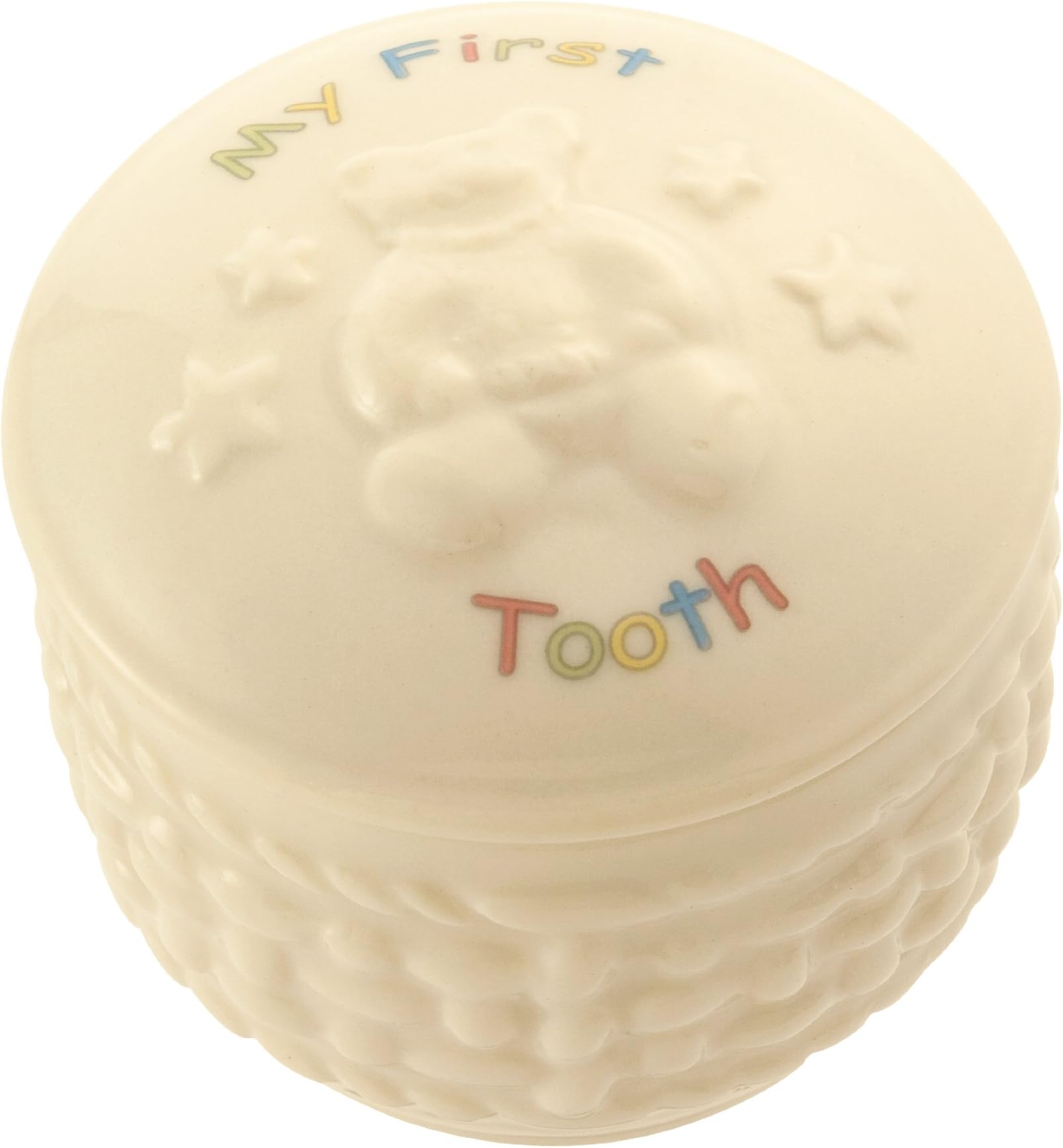 Belleek 4154 My First Tooth Box, 2 by 2-Inch, White