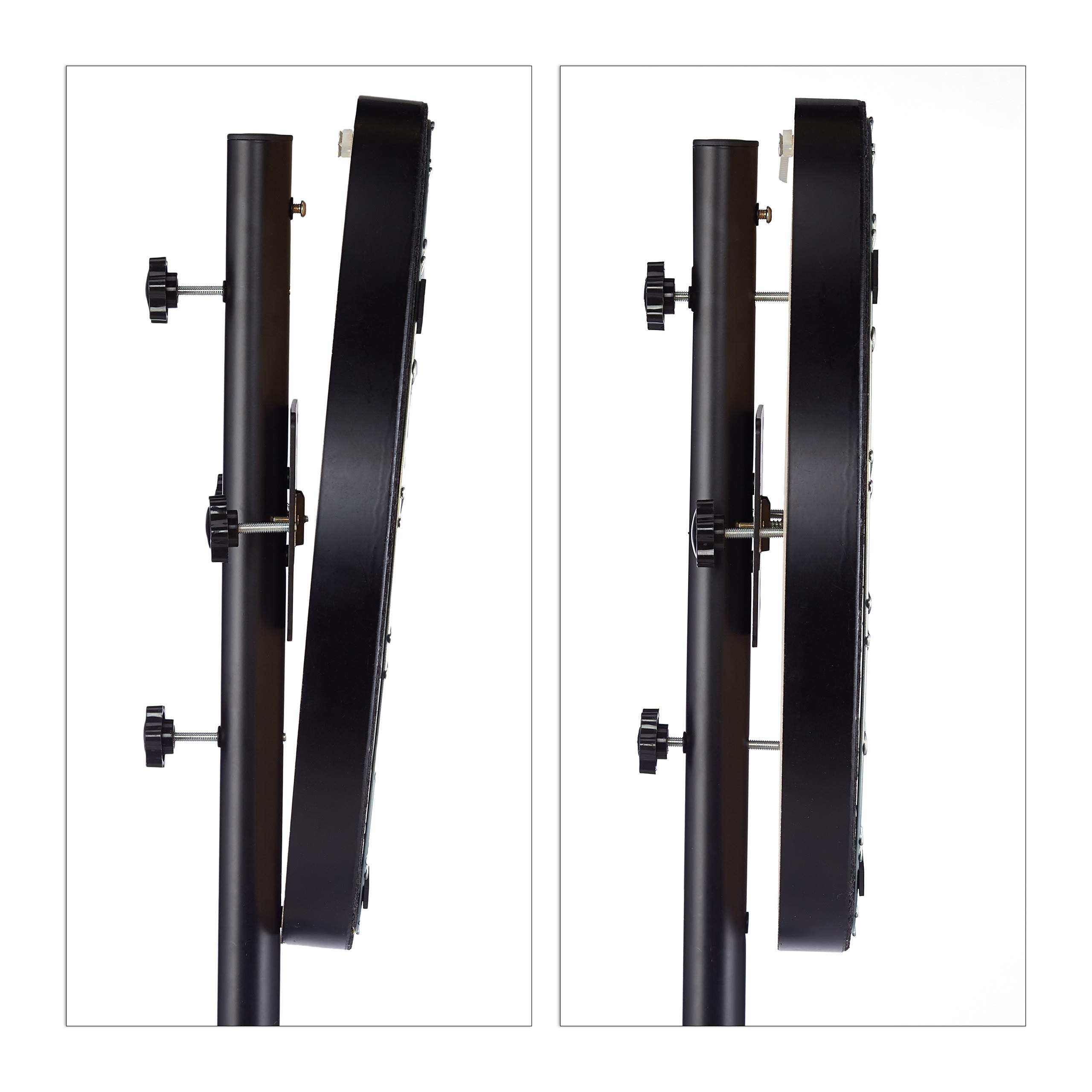 Relaxdays - Soporte para Dardos Unisex para Adultos, Soporte para Dardos para Diana móvil, Altura Ajustable, trípode de Hierro HBT 195 x Negro, Paquete de 1 EU