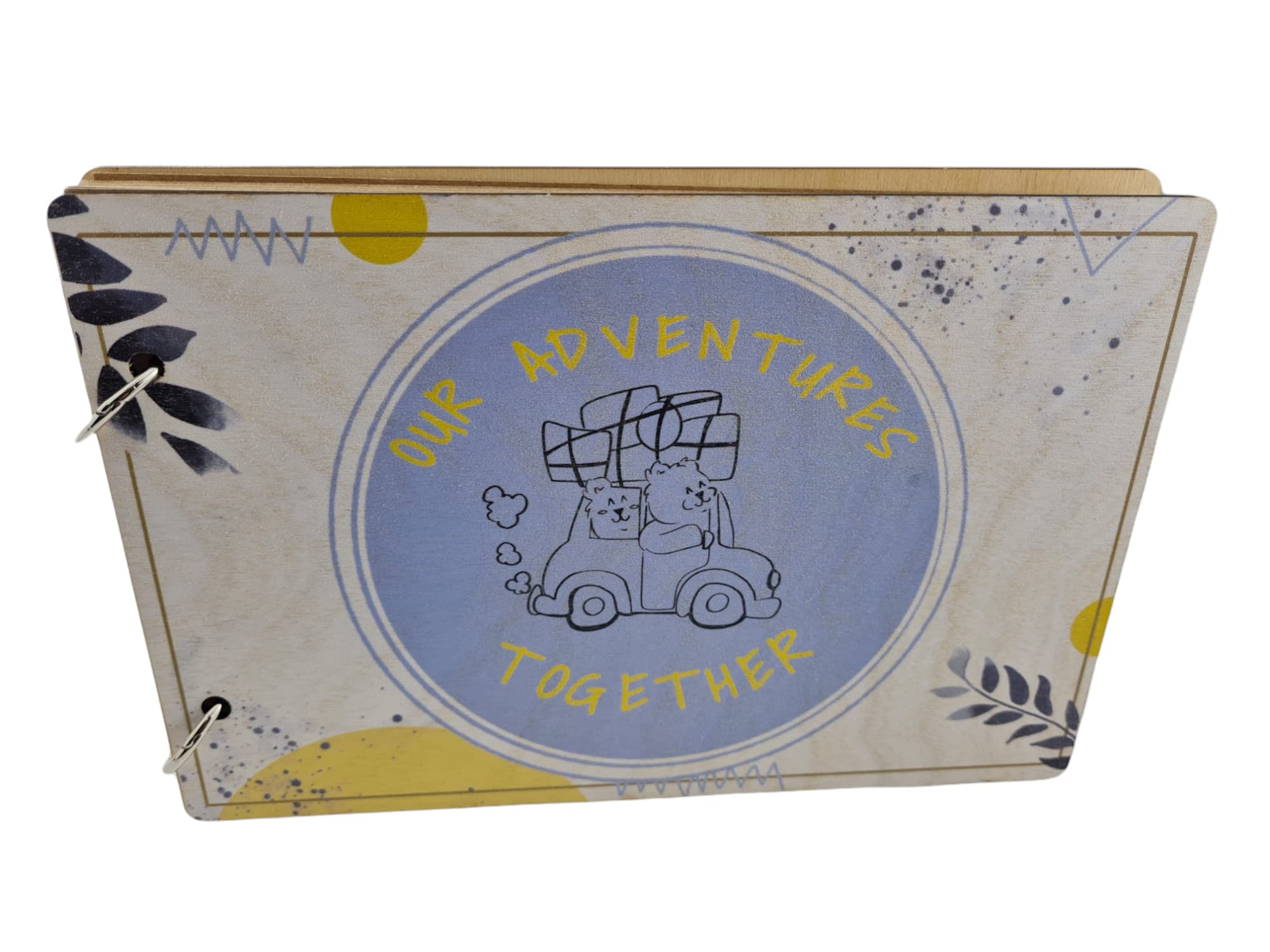 Pirantin Natural Wood Our Adventures Together Scrapbook Gift Ideas - Record Your Adventures As A Couple