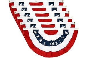 Patriotic and Celebratory Pleated Fan American Flag Banners