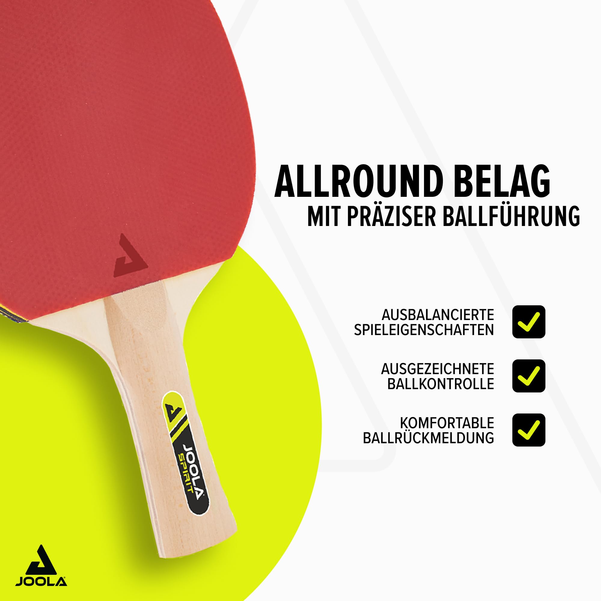 JOOLA Tischtennis-Set Family, Tischtennis-Set mit 4 Tischtennisschlägern, Tischtennisbällen und Tragetasche