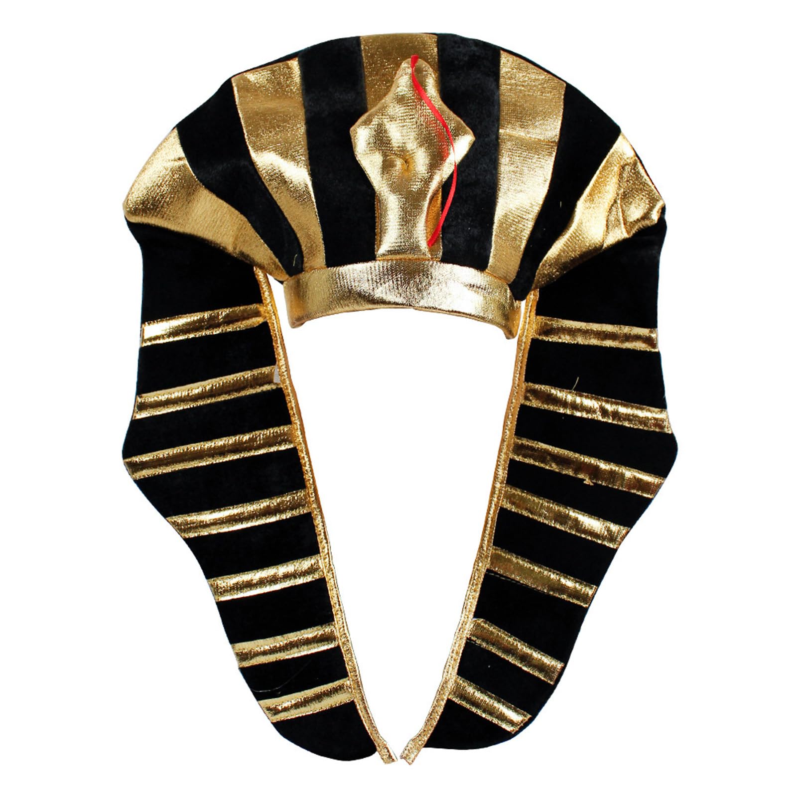 JIAHG Halloween Gold Egyptian Pharaoh Hat Pharaoh Style Headpiece King TUT Costume Hat Headwear King Pharaoh Cosplay Headress Accessory for Men Adult