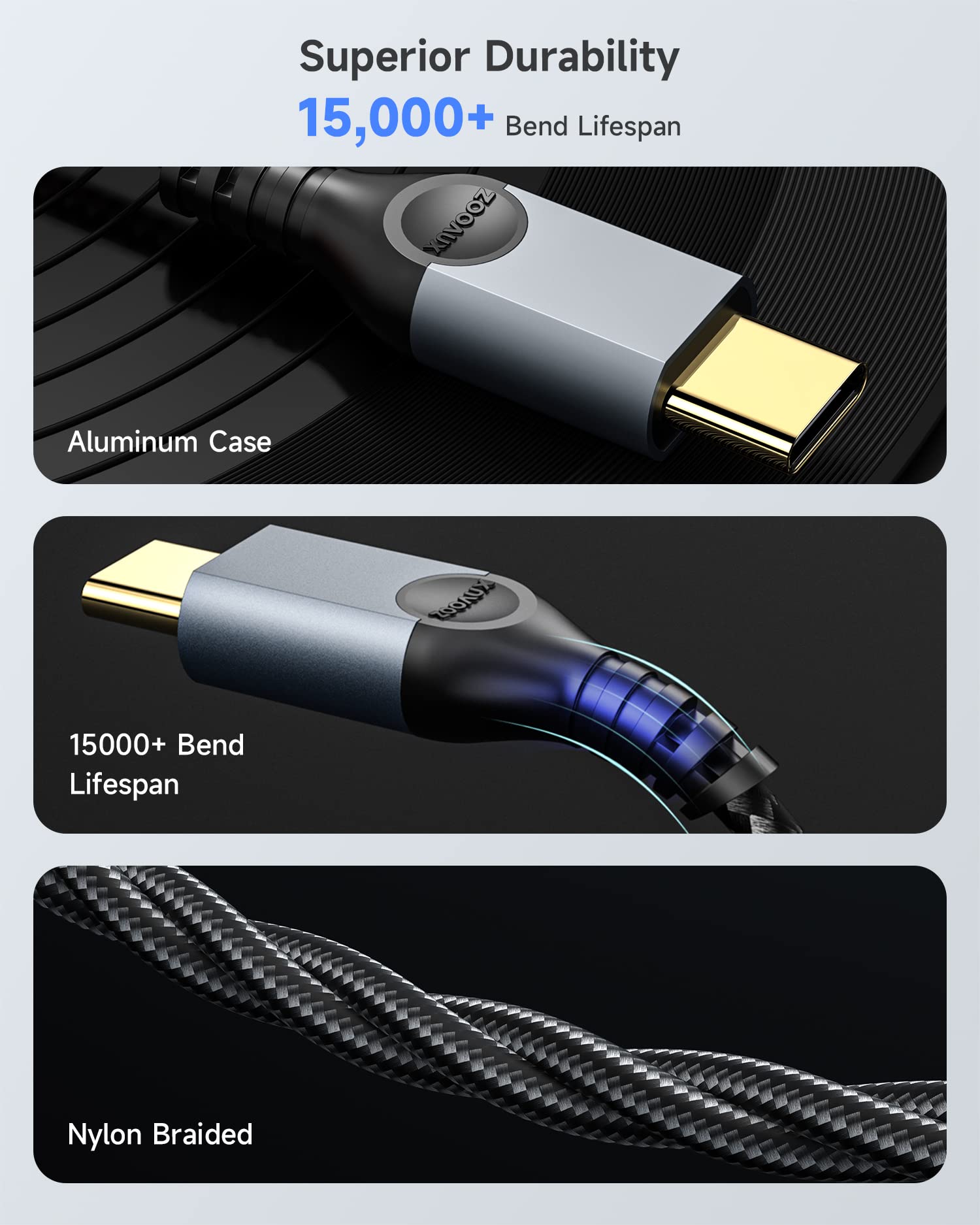 ZOOAUX Cavo da USB C a 3,5mm Jack 1,2m, Cavo Adattatore da Porta USB C a Connettore Jack da 3,5mm, Cavo USB C a 3,5mm Audio Aux Cavo Cuffia per Samsung Galaxy S23 S22 S21 S20,iPhone 16 15,Pixel