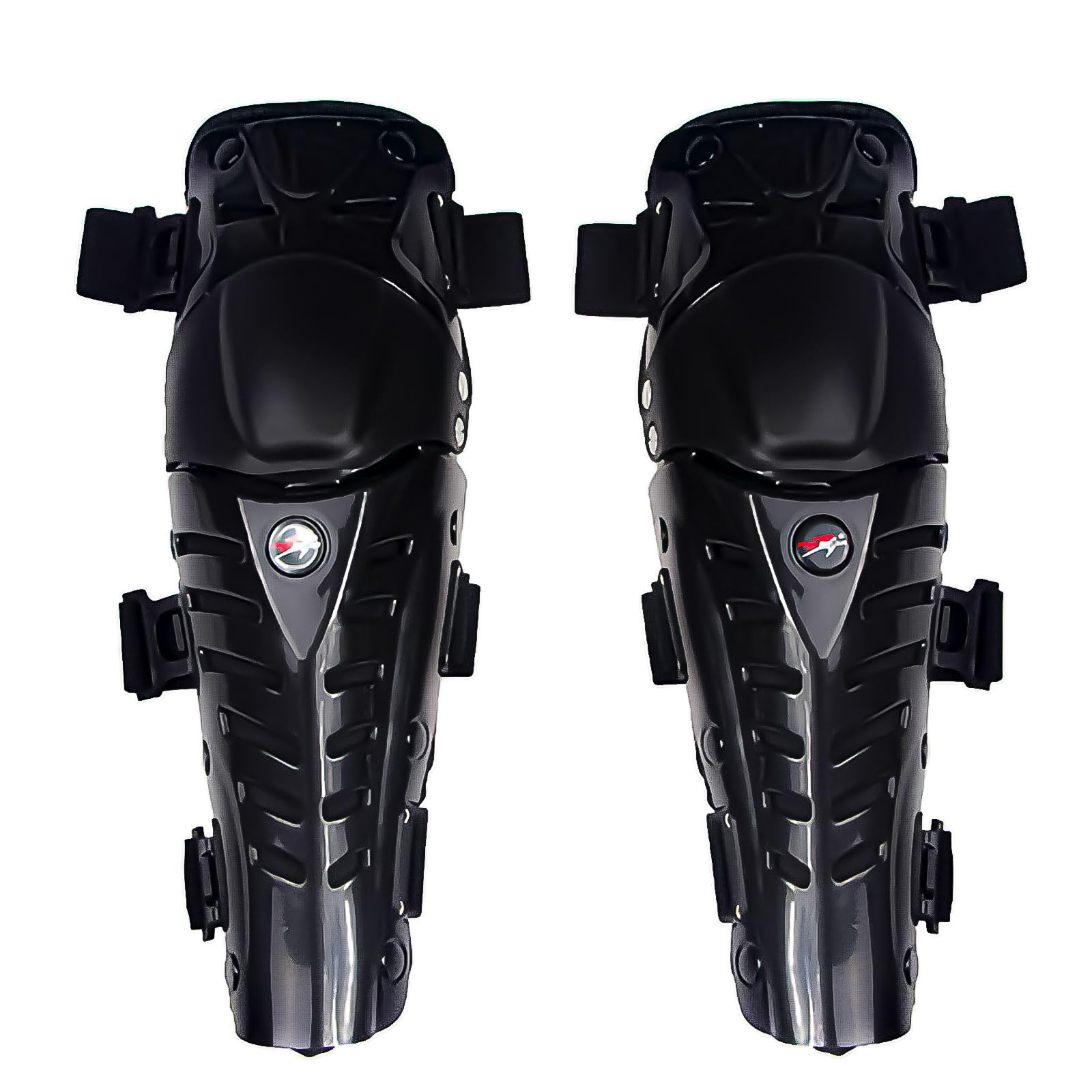 1Storm Motorcycle Motocross ATV Dirt Bike Adult Elbow/Knee Guard Protectors Solid Black