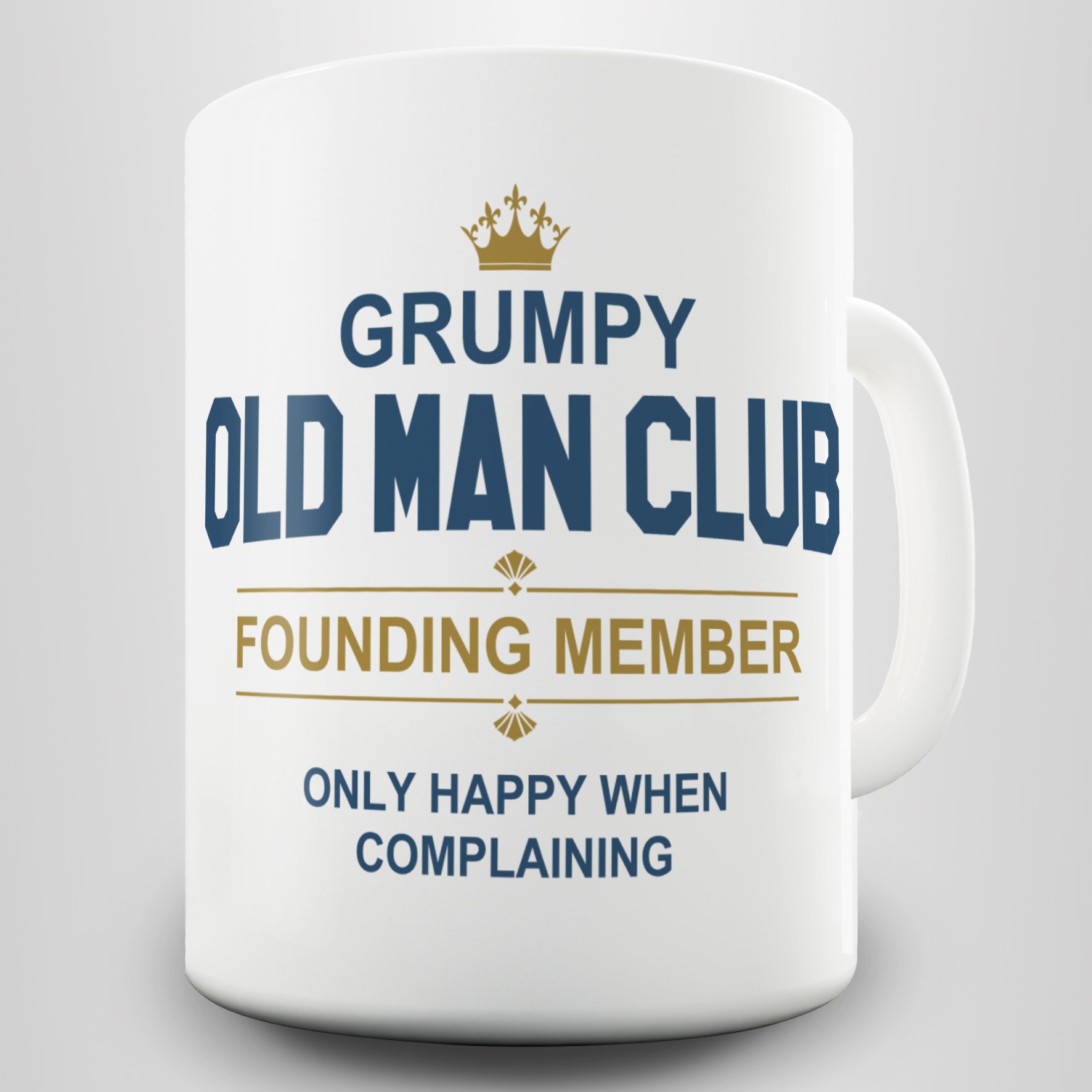 Daemon Design White Grumpy Old Man Club Gift Mug