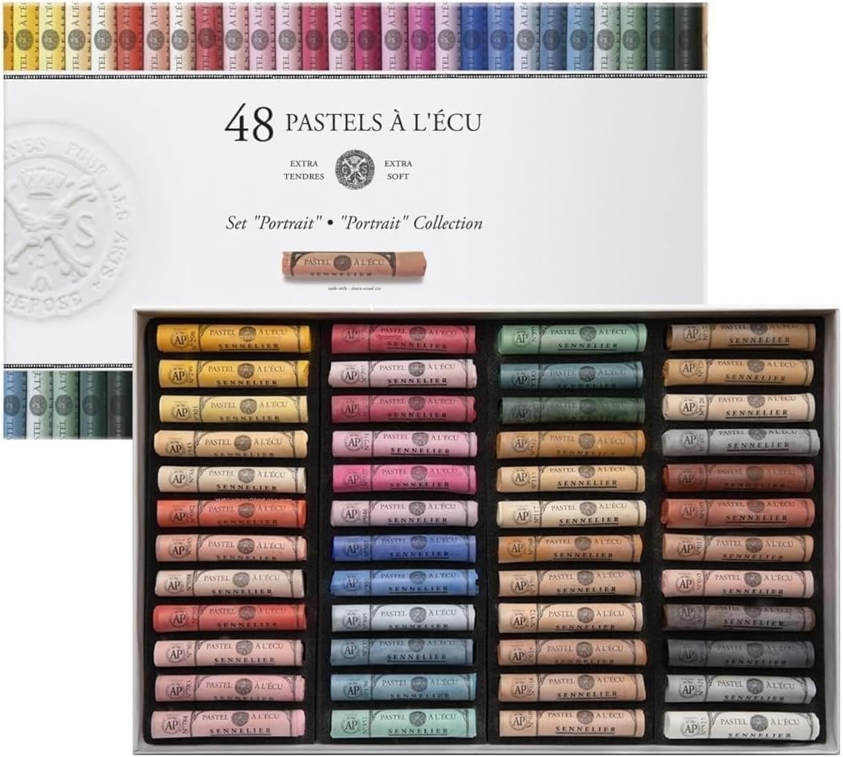 Sennelier 48 Pastello secco Pastelli teneri all'ecu - Ritratto e 2 Carte