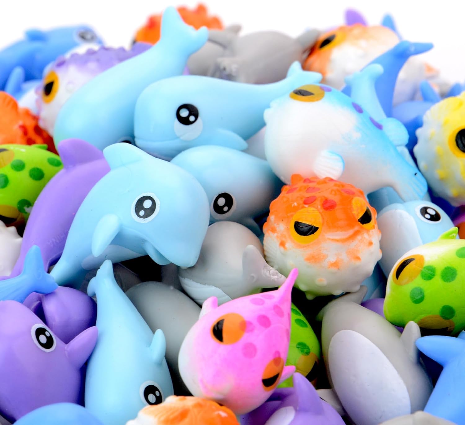 Sea Animals Mini Toys - 100pcs Bulk Sea Creatures - Easter Egg Fillers, Party Favors, Classroom Prizes, Vending Machine Toys