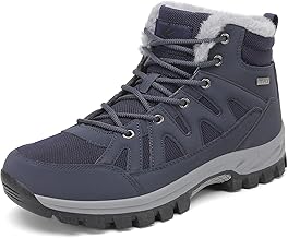 FLARUT Men's Hiking Boots, Warm Lined Outdoor Winter Boots for Snow, Trekking