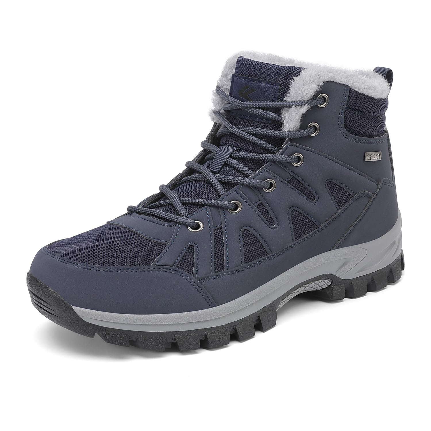 FLARUT Stivali Invernali da Uomo Fodera Calda Stivali da Montagna Stivali da neve Stivali da Trekking Scarpe Invernali Scarpe da neve Scarpe da Esterno