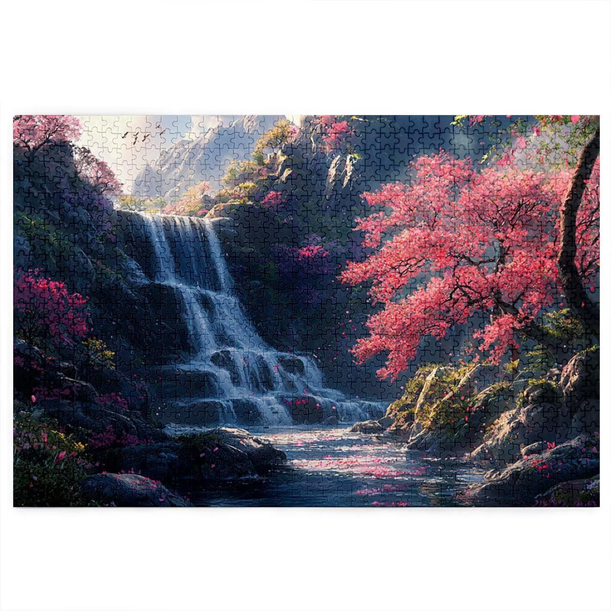 Puzzle 5000 sztuk dla dorosłych, puzzle 5000 sztuk drewna, puzzle dla dorosłych wzór krajobrazu, wyzwanie puzzle dla całej rodziny, oryginalne prezenty dla kobiet mężczyzn, temat: spadek, W-6