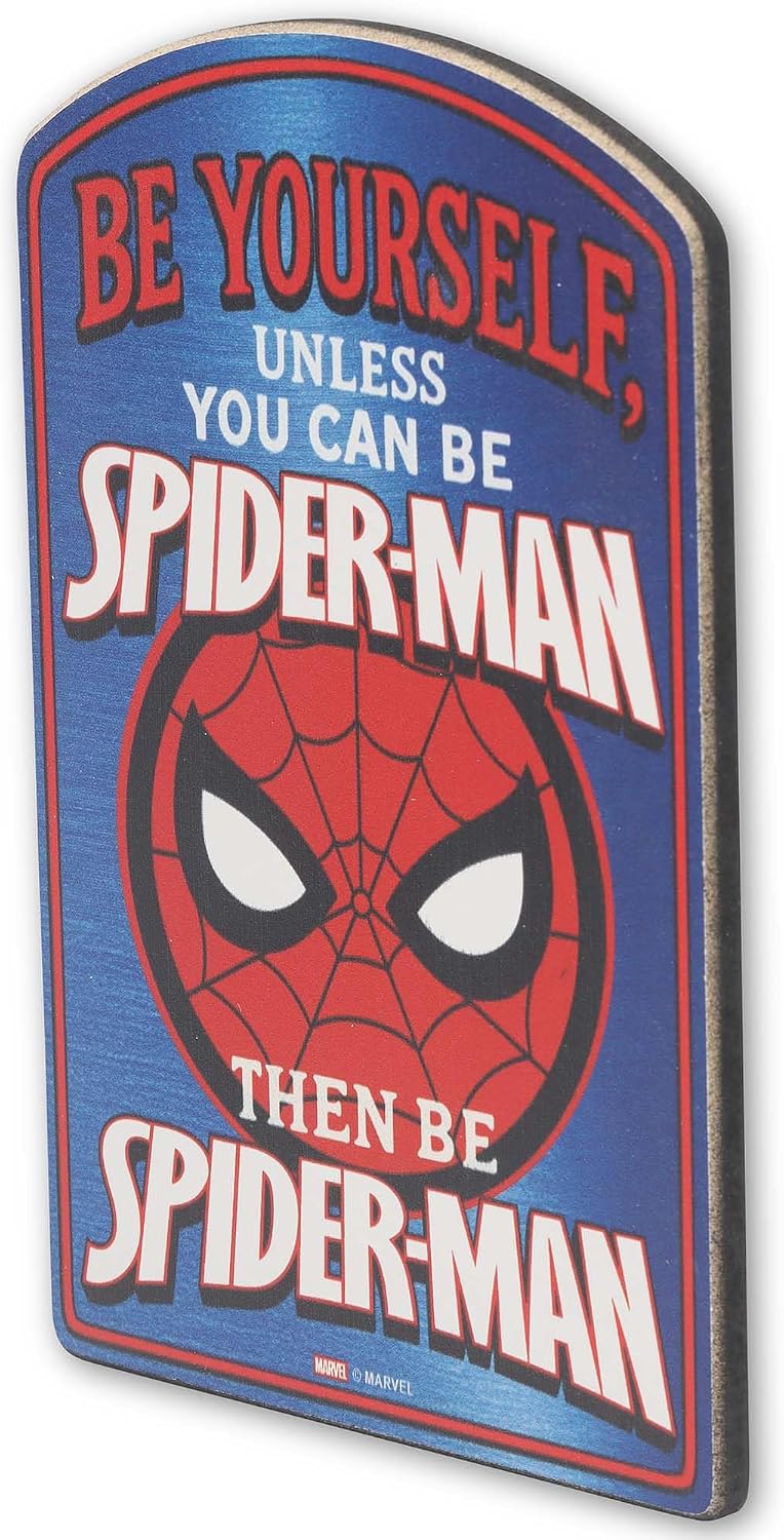 Marvel Spider-Man Be Yourself Unless You Can Be Spider-Man Wood Wall Decor image 2
