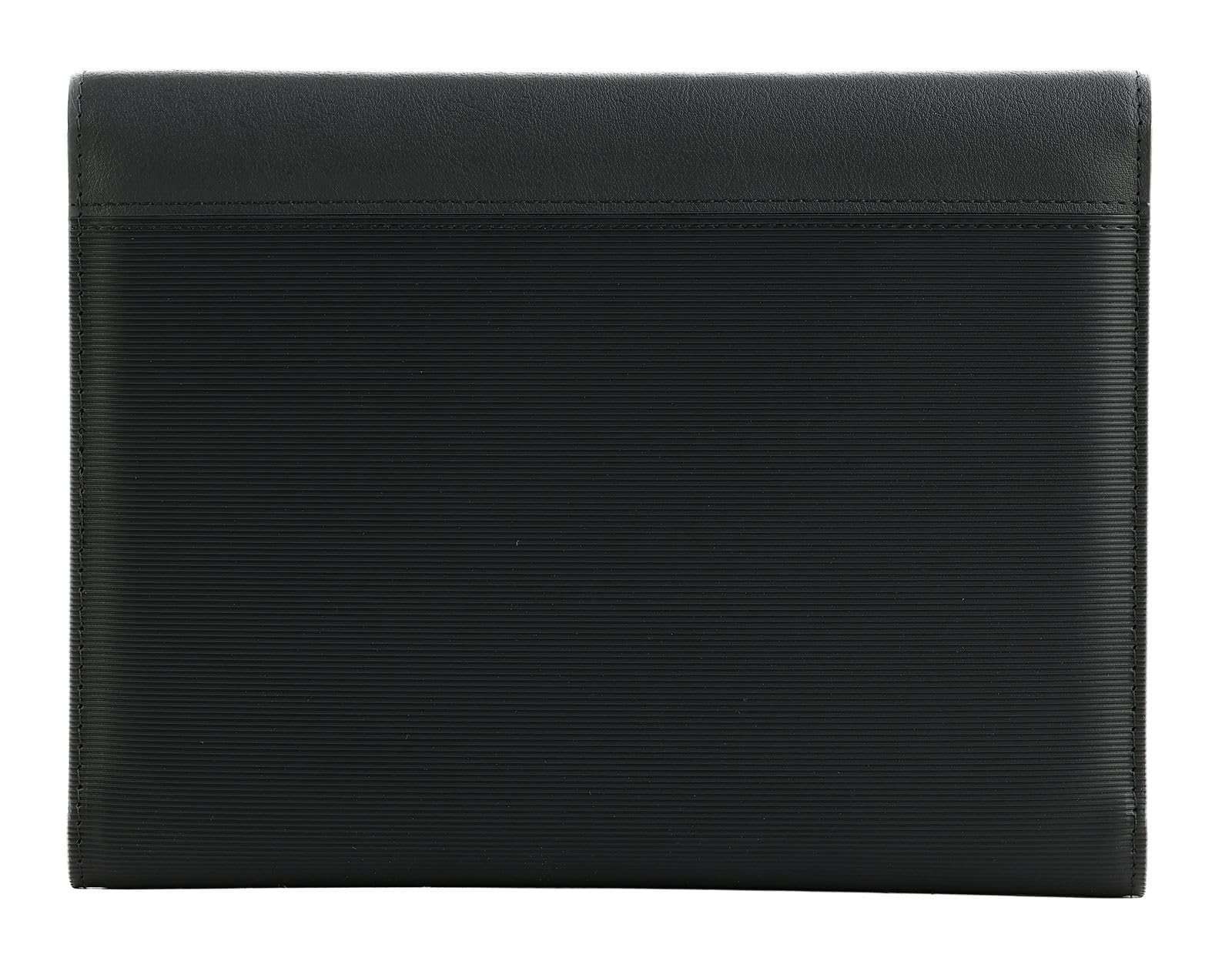 HUGO BOSS caso de escritura Gear Pinstripe Writing Set Black negro