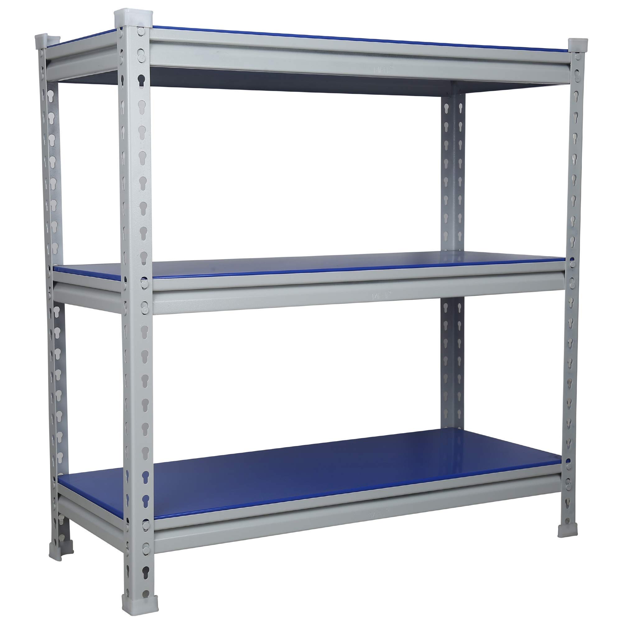 Mil-Nil Prime CRC Sheet Powder Coating Glossy Finish 3 Shelf Multipurpose Boltless Rack (Blue, 36 X 36 X 15 Inch) 22 Gauge-image-32