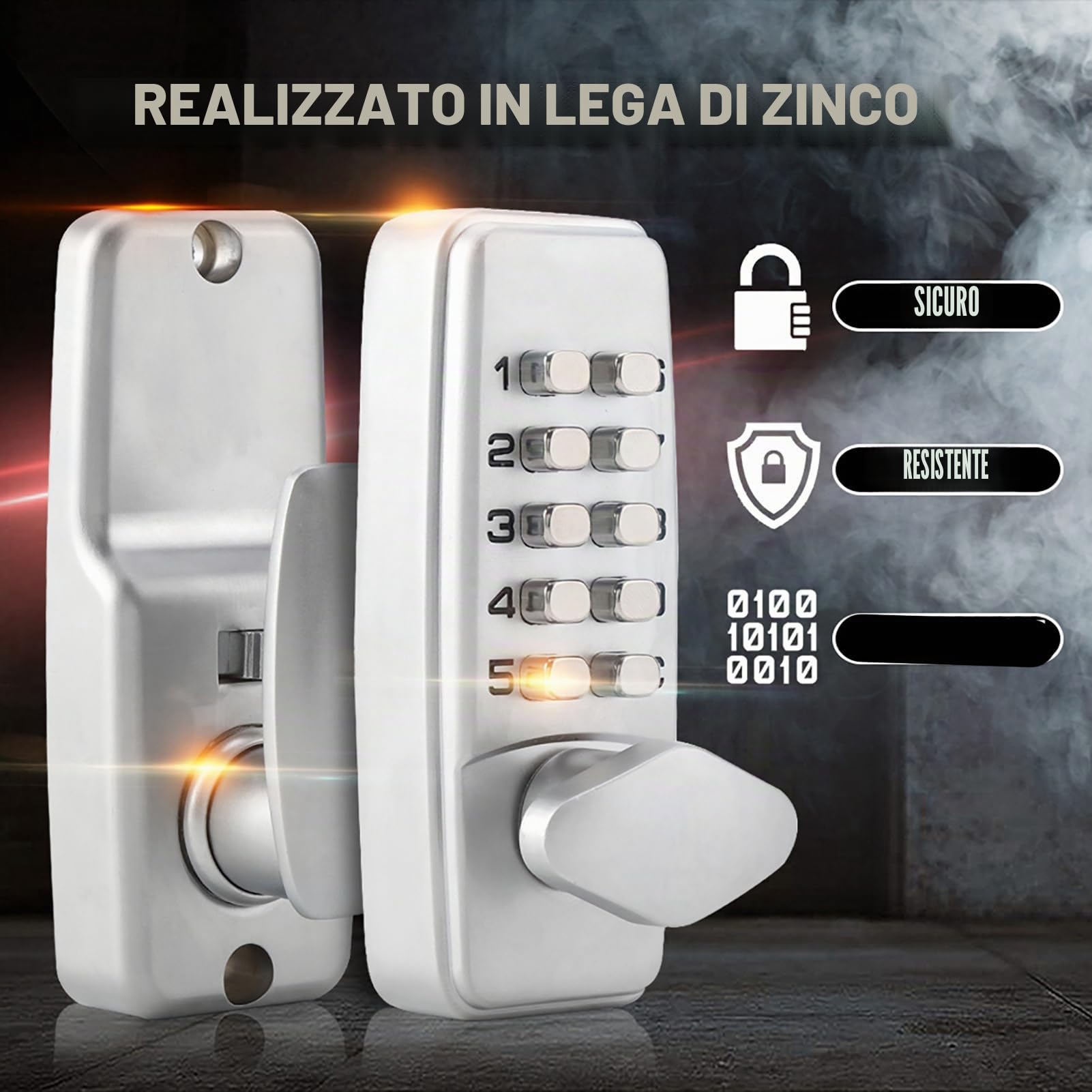 FTVOGUE 2-8 Meccanico Digital Code Lock Keyless Entry Door Lock Combinazione Password Sicurezza per Casa e Ufficio