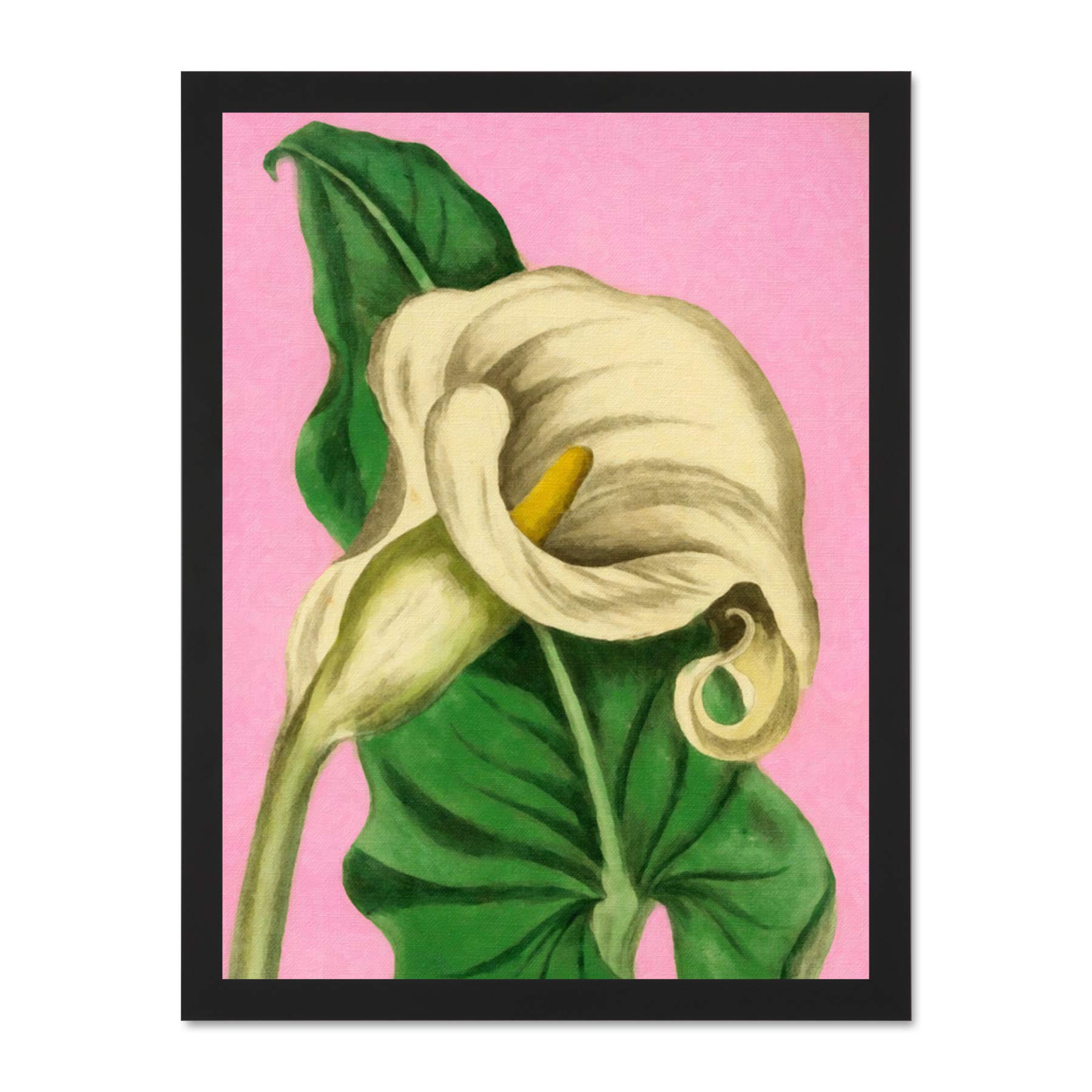 Calla Lily Painting Large Framed Art Print Wall Poster 18x24 inch
