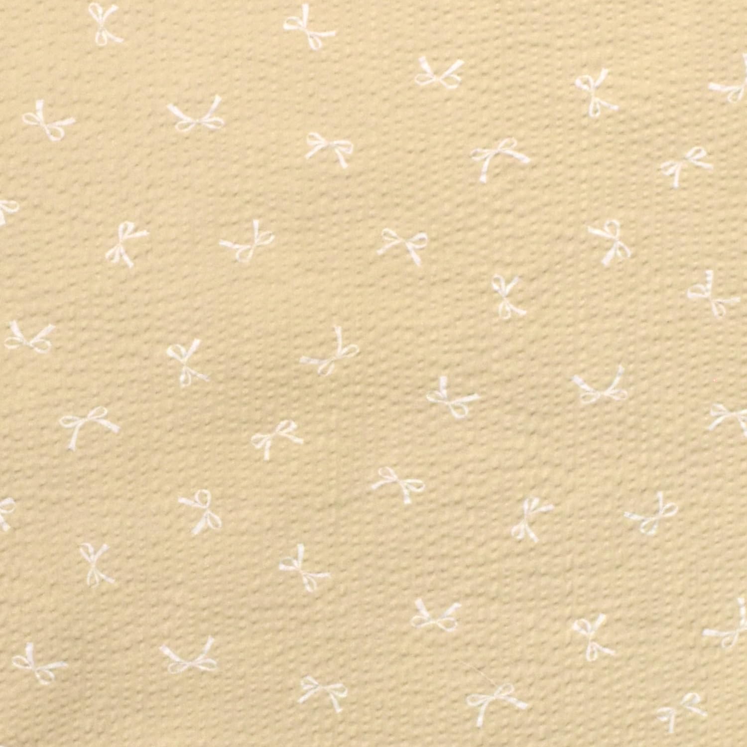 Amazon | MYmama クラッシーリップル生地 リボン柄 綿100% 110cm幅 50cm単位販売 布 国産 ファブリック 手芸用品  (ベージュ) | 布・生地 通販